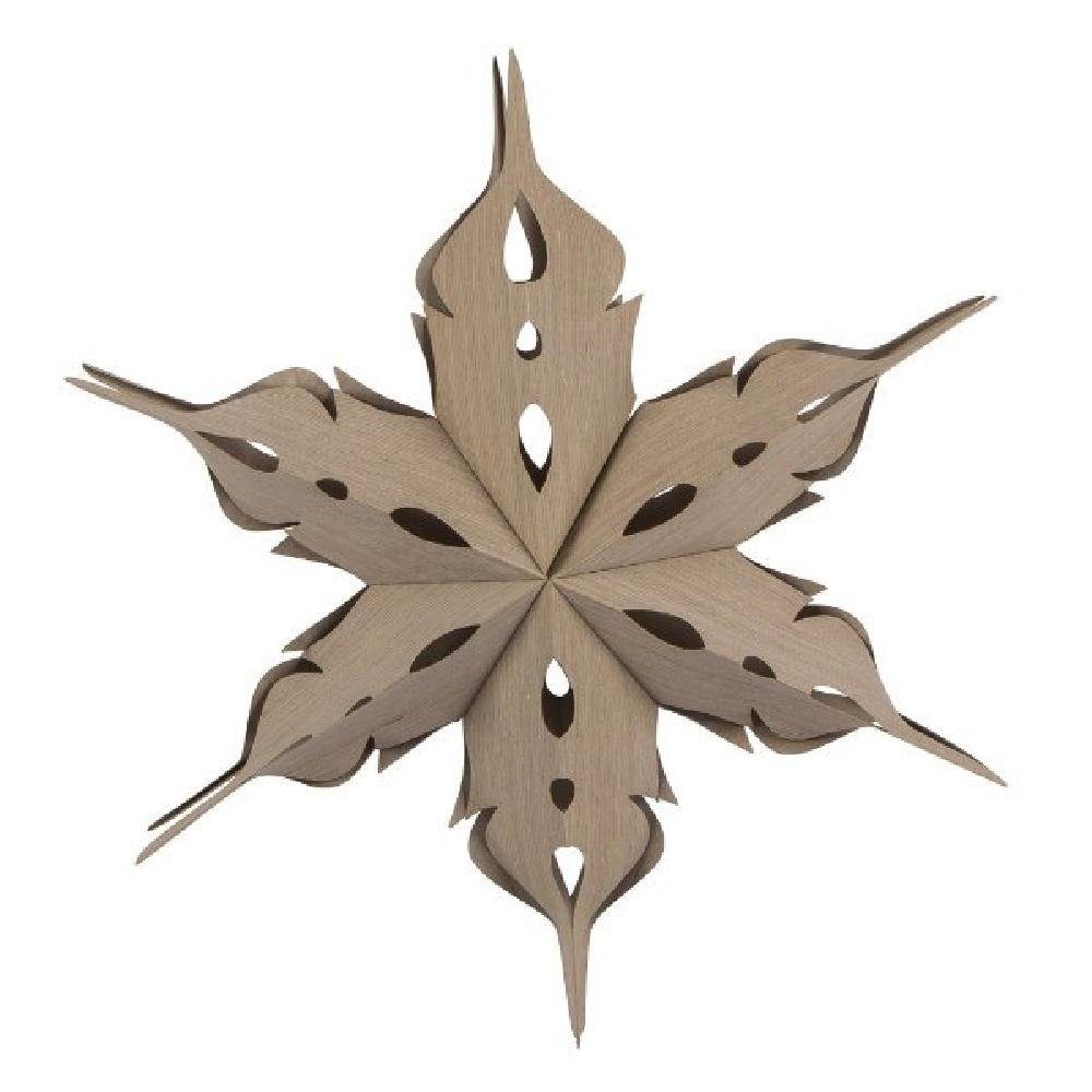 Dekofigur Deko Stern Veneer Holz Natur (XL)