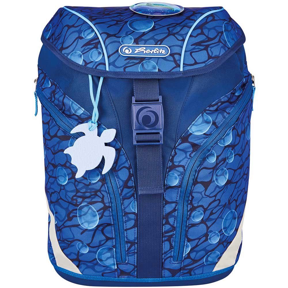 Herlitz Schulranzen Herlitz Schulrucksack SoftLight Plus GREENline Deep Sea 6-teilig