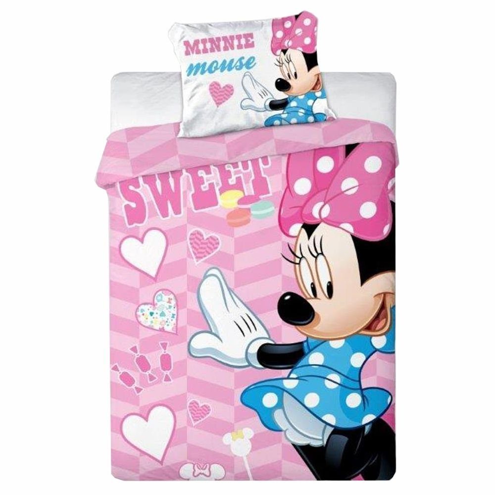 Kinderbettwäsche Bettwäsche Sweet Minnie Maus Mouse Garnitur Baumwolle 100 x 135 cm, Disney Minnie Mouse, 2 teilig