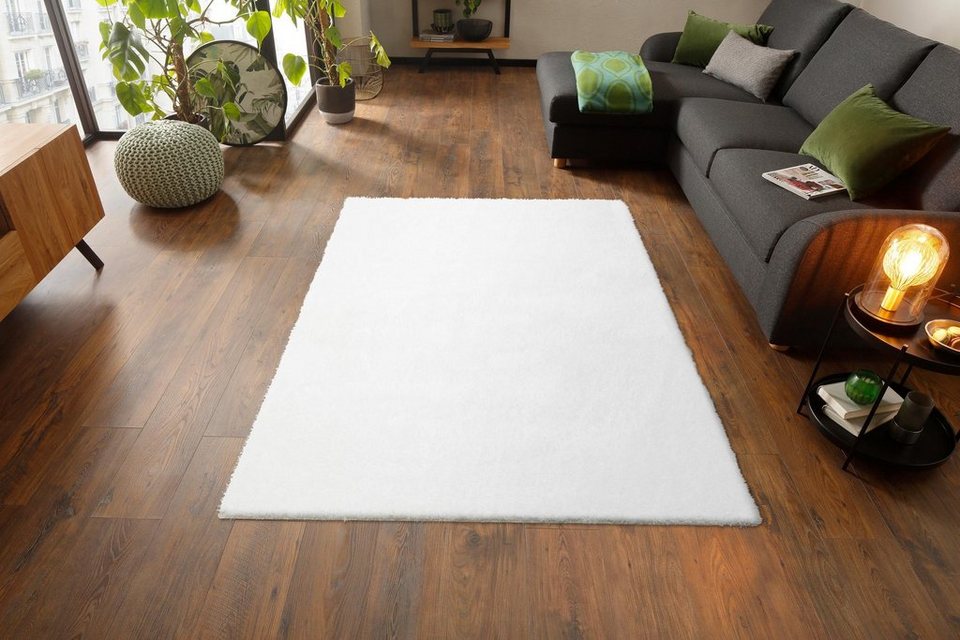 Hochflor-Teppich Menka, andas, rechteckig, Höhe: 30 mm, Shaggy-Teppich, Uni- Farben, besonders weich und kuschelig