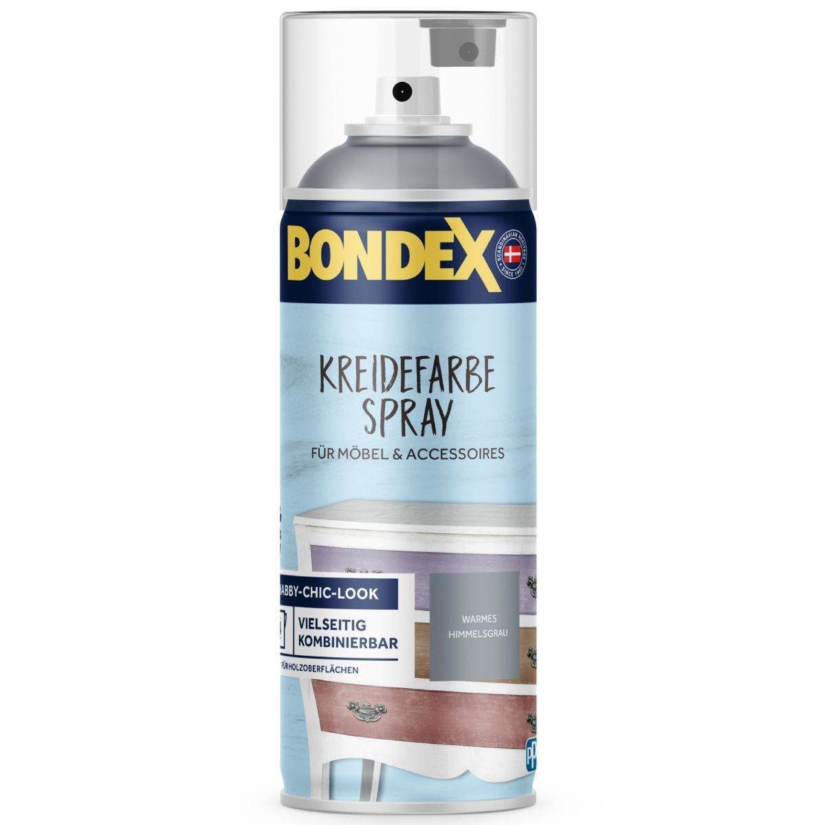 Bondex Kreidefarbe Kreidefarbe Spray Warmes Himmelsgrau 0,4l