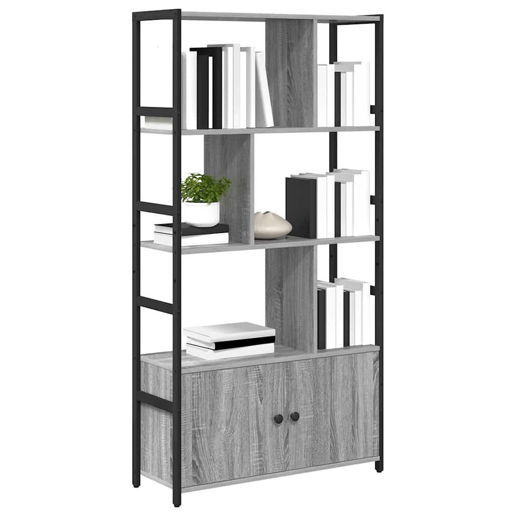 vidaXL Bücherregal Bücherregal 80 x 30 x 155,5 cm Holzwerkstoff Grau Sonoma, 1-tlg.