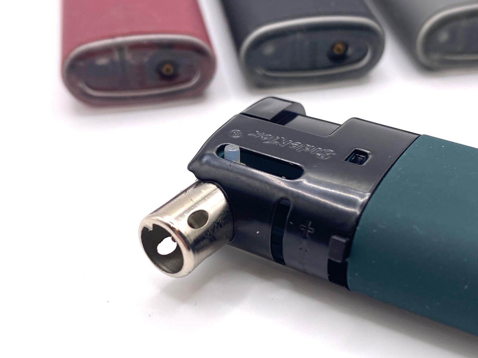 meytrade Feuerzeuge 5 Stück mit SideKick Schrägflamme für Pfeifen, Kerzen, Bongs, Camping, wieder befüllbare Pfeifenfeuerzeuge oder Küchenanzünder