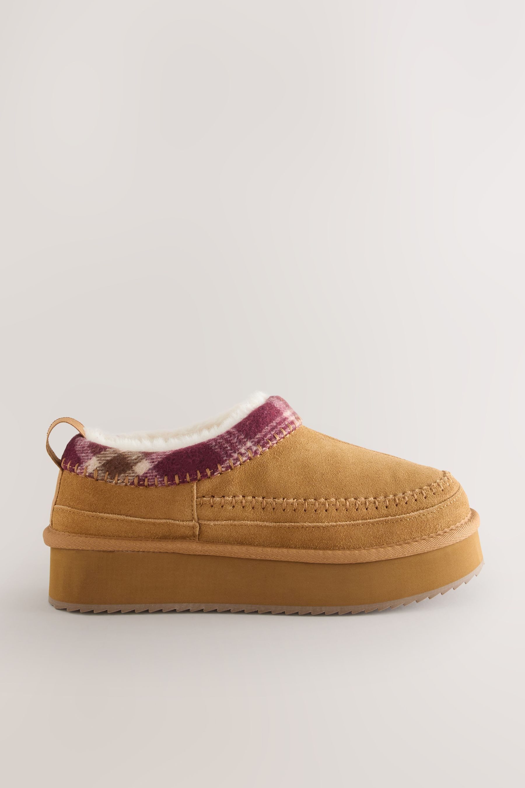 Next Forever Comfort® Plateau-Lederschuhe, Fellfutter Mules (1-tlg)