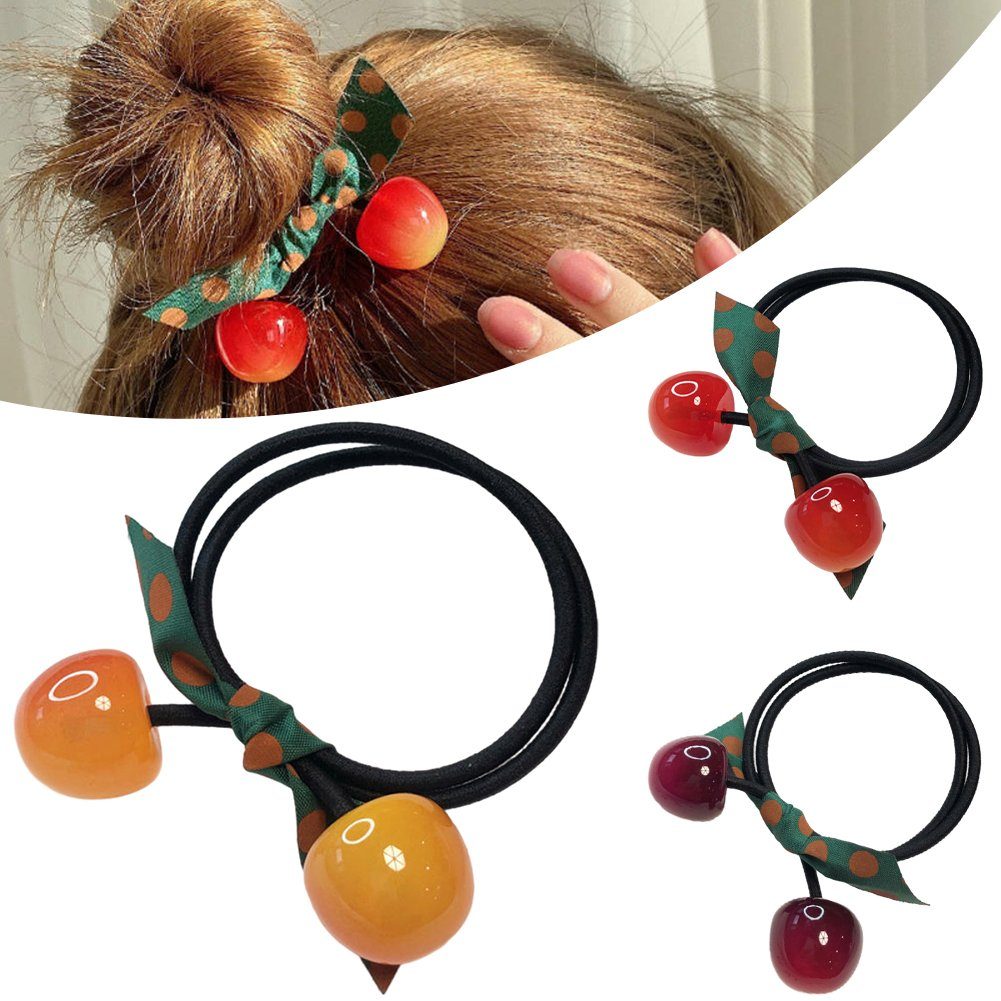 Haargummi Im Blusmart Damen-Kopfband Haargummi Stilvoller, red Kirsch-Design, Personalisierter,