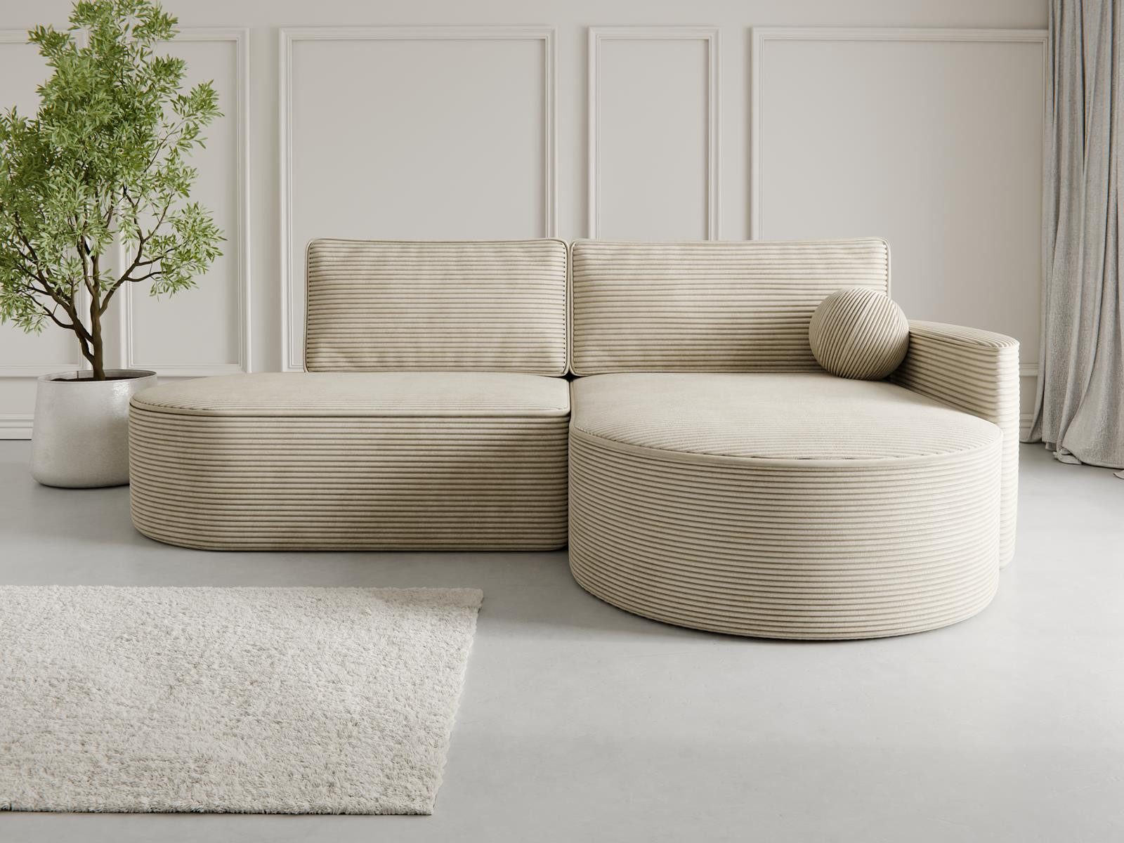 Compleo Ecksofa L MORENO, Designer Couch günstig online kaufen