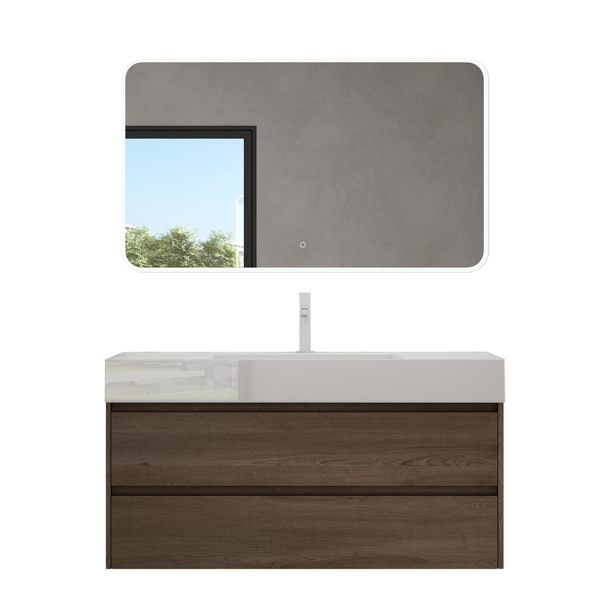 Mai & Mai Badmöbel-Set Badezimmermöbel 120cm Waschbecken Waschtisch mit Unterschrank Deep