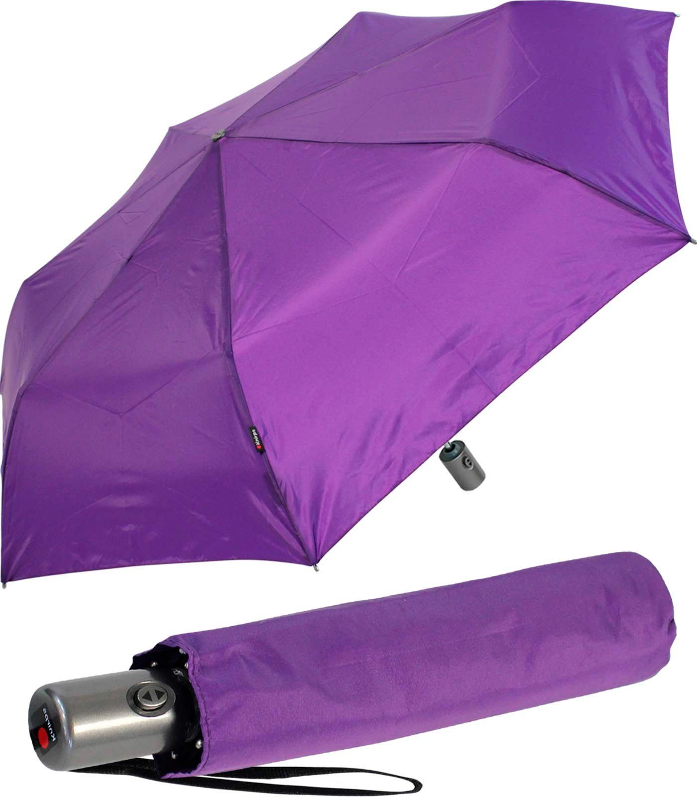 Knirps® Taschenregenschirm Slim Duomatic klein und leicht Auf-Zu Automatik, immer mit dabei, passt in jede Tasche lila