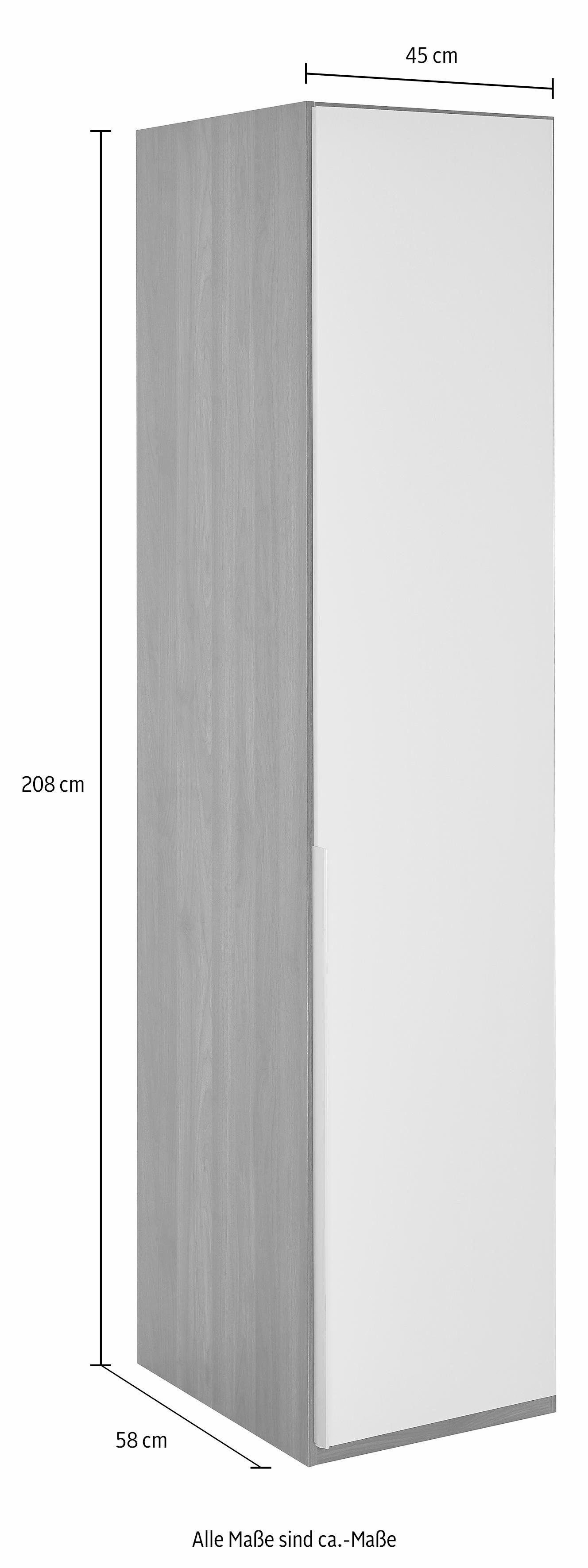 Kleiderschrank 208 vielen Wimex 236cm in plankeneichefarben hoch oder Breiten, New York