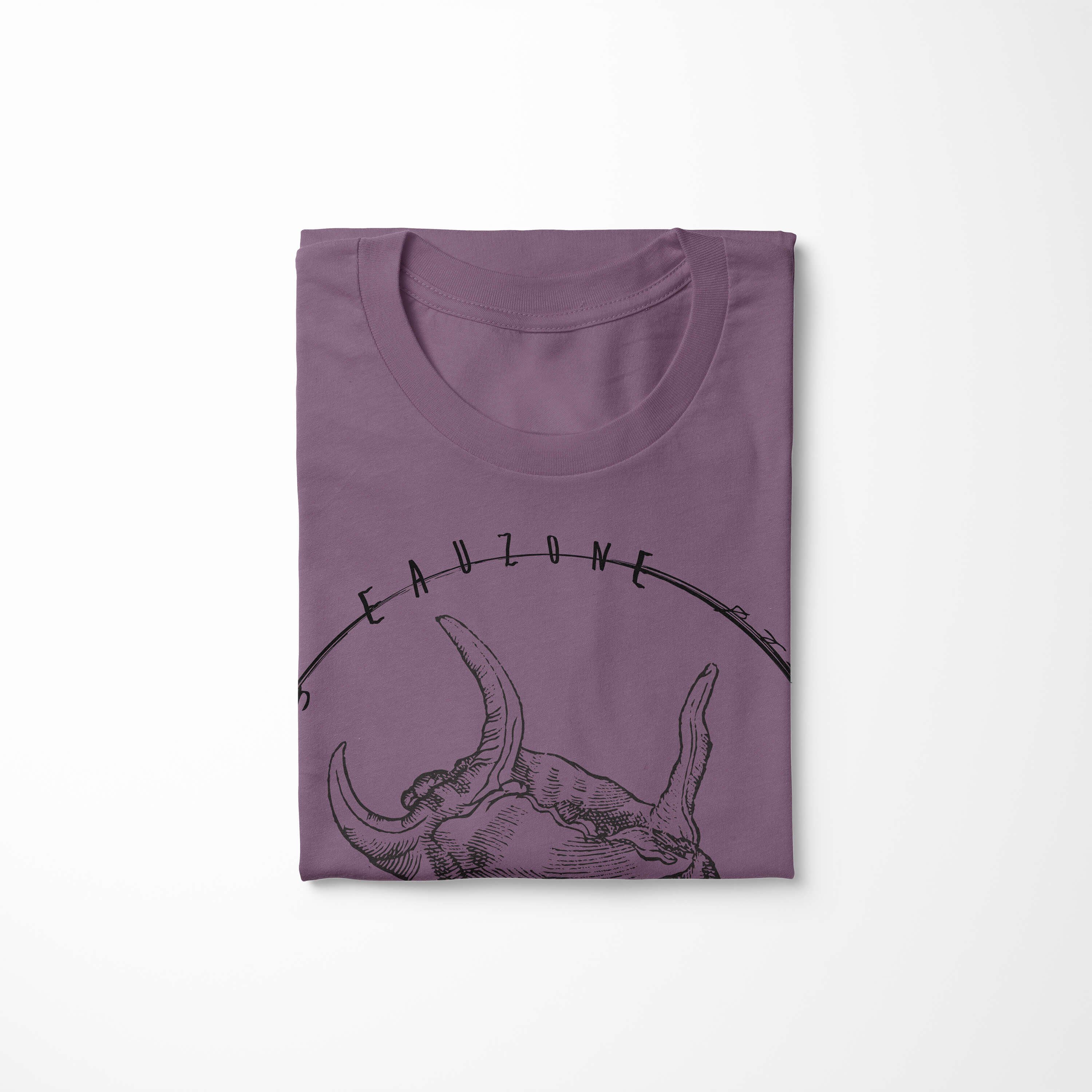 Sea Creatures, Art feine T-Shirt Sea Schnitt Struktur Sinus - / und Tiefsee 050 Fische sportlicher Shiraz T-Shirt Serie: