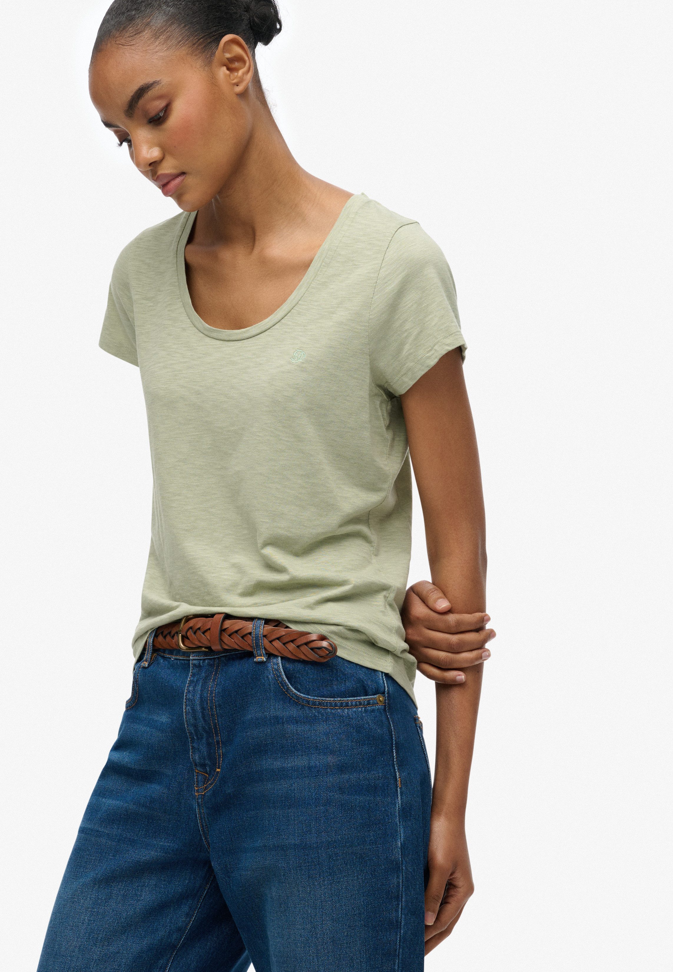 Superdry T-Shirt STUDIOS SCOOP NECK TEE günstig online kaufen