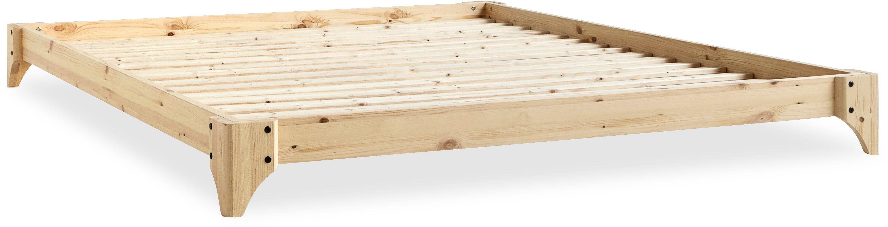 Karup Design Futonbett Elan Bettgestell, massiv Kiefernholz, minimalistisches Scandi Design, Inklusive Lattenrost, in verschiedenen Breiten erhältlich