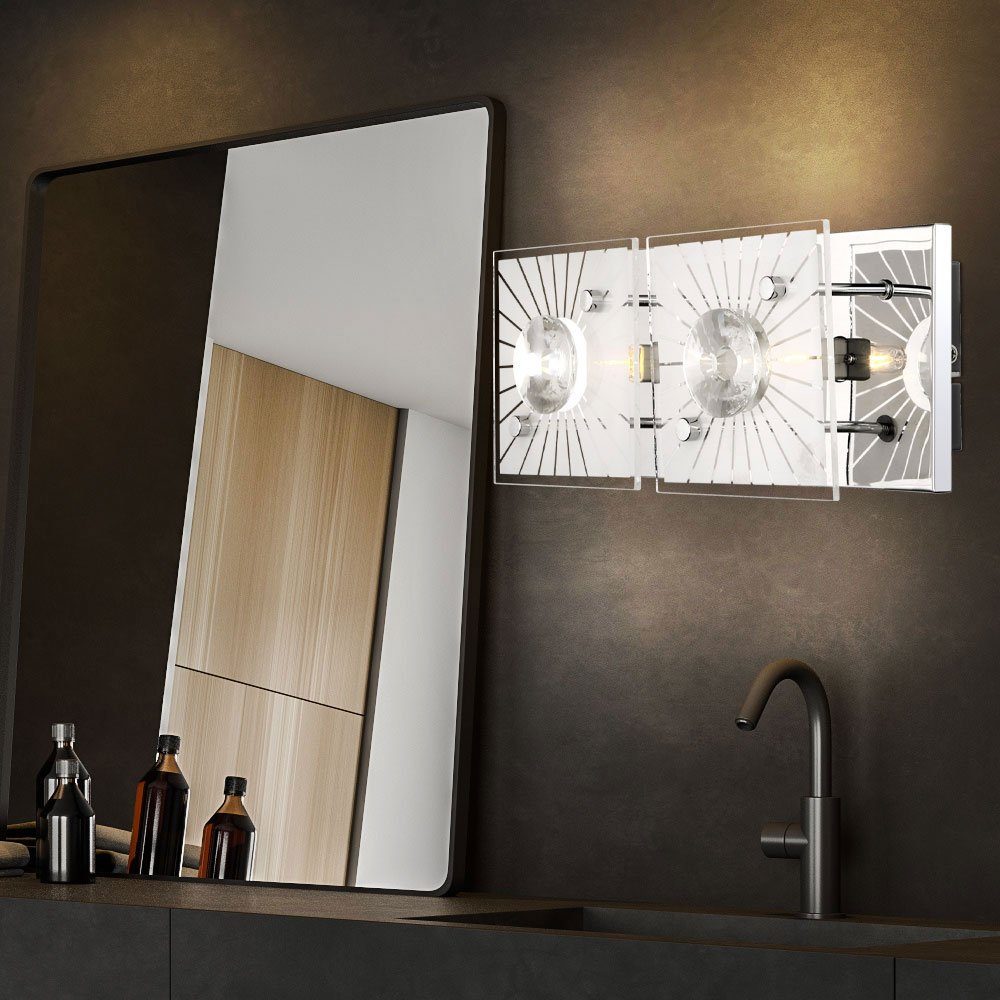 Globo LED Wandleuchte, Leuchtmittel nicht inklusive, Wandleuchte Kristalle Kristallleuchte Wand Modern Wandlampe | Wandleuchten