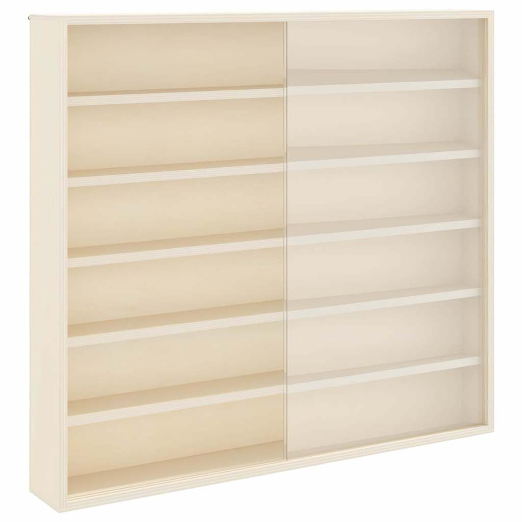 vidaXL Regal Wanddisplay-Case mit Regal Beige 60 x 8,5 x 54 cm Sperrholz, 1-tlg.
