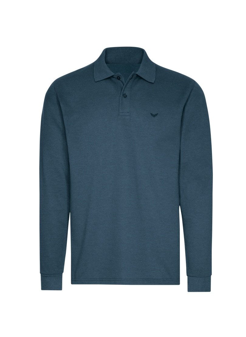 Trigema Poloshirt TRIGEMA Langarm Poloshirt mit Armbündchen (1-tlg) – Bild 2 von 3