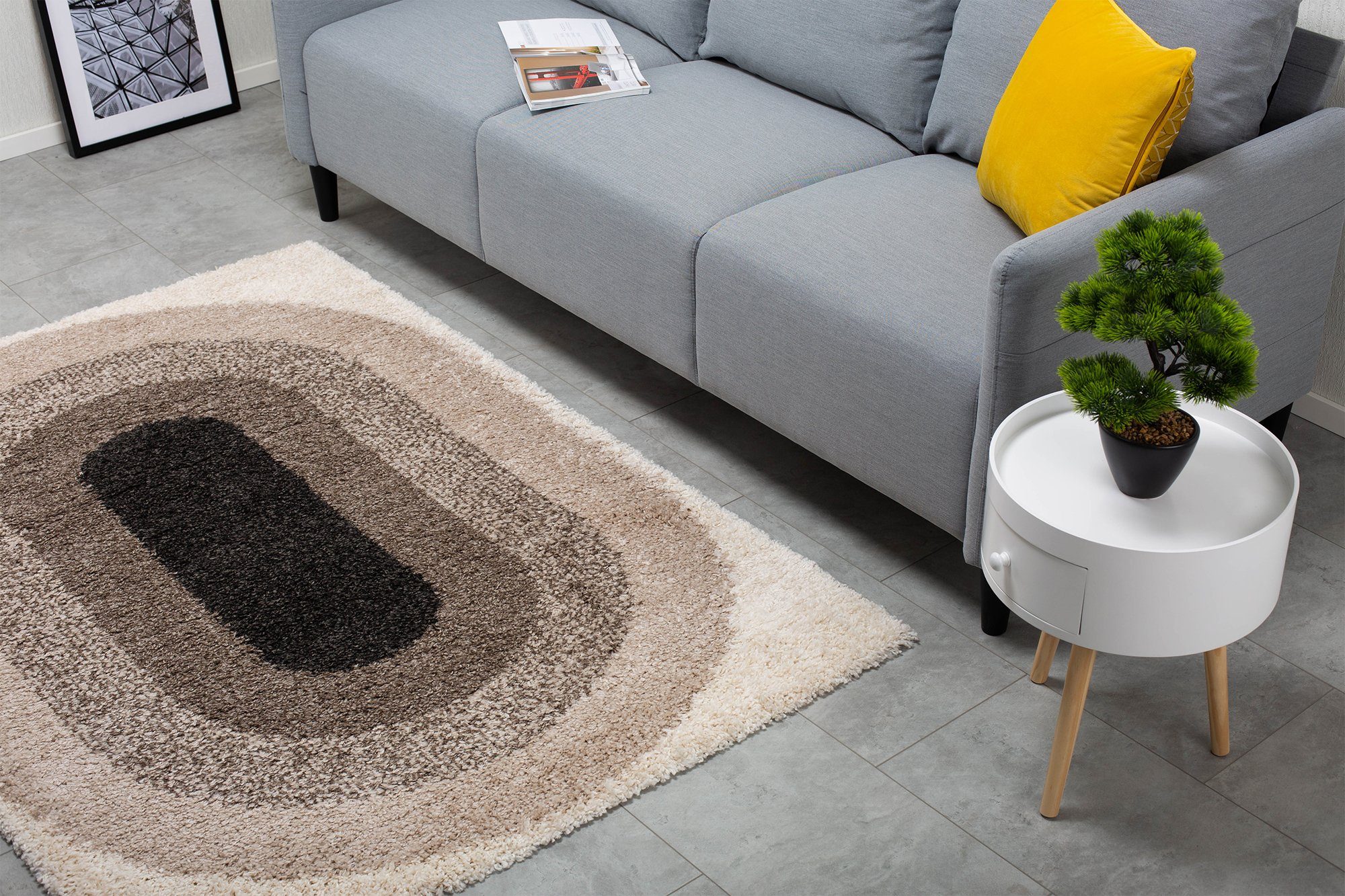 DomDeco Hochflor-Teppich Hochflorteppich ROMI kuschelig & günstig online kaufen
