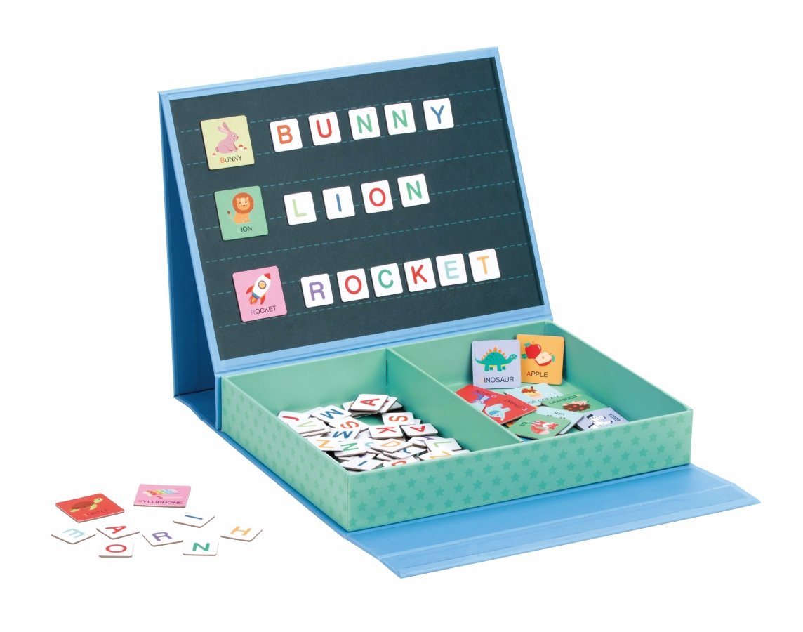 Lelin Lernspielzeug 20230 Magnetisches Spielset zum Thema ABC, Begriffe, Englische Sprache