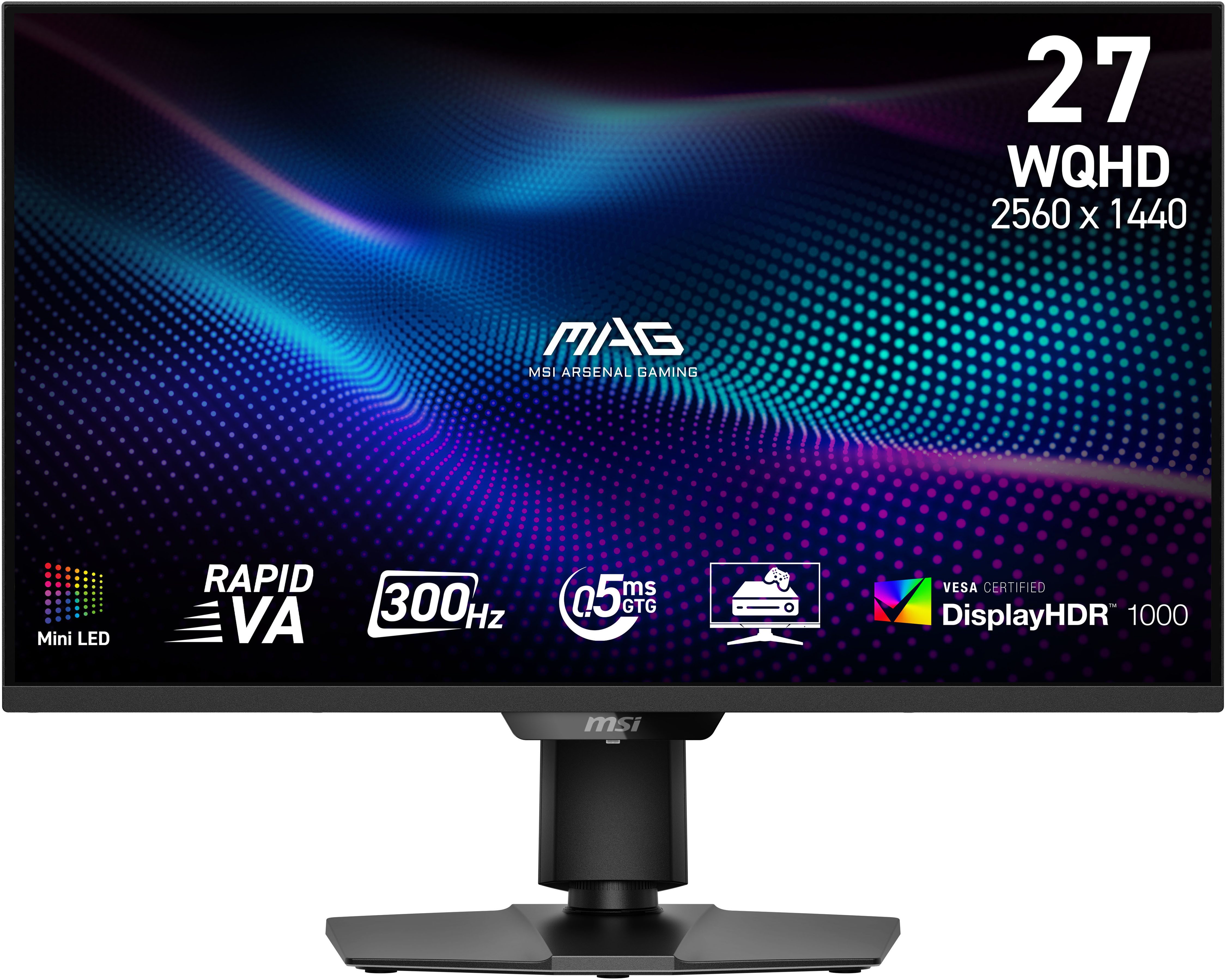 MSI MAG 274QPF X30MV Gaming-Monitor (69 cm/27 ", 2560 x 1440 px, WQHD, 0,5 ms Reaktionszeit, 300 Hz, Rapid VA, MSI MAG 274QPFDE X30MV 68,58cm)