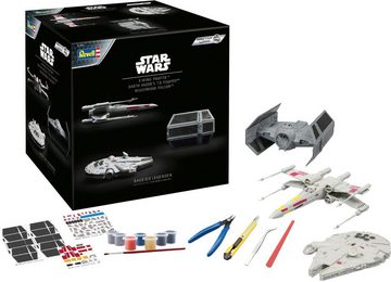 Revell® Modellbausatz 3 Star Wars Modellen (Millennium Falcon, X-Wing Fighter, TIE Fighter), Made in Europe