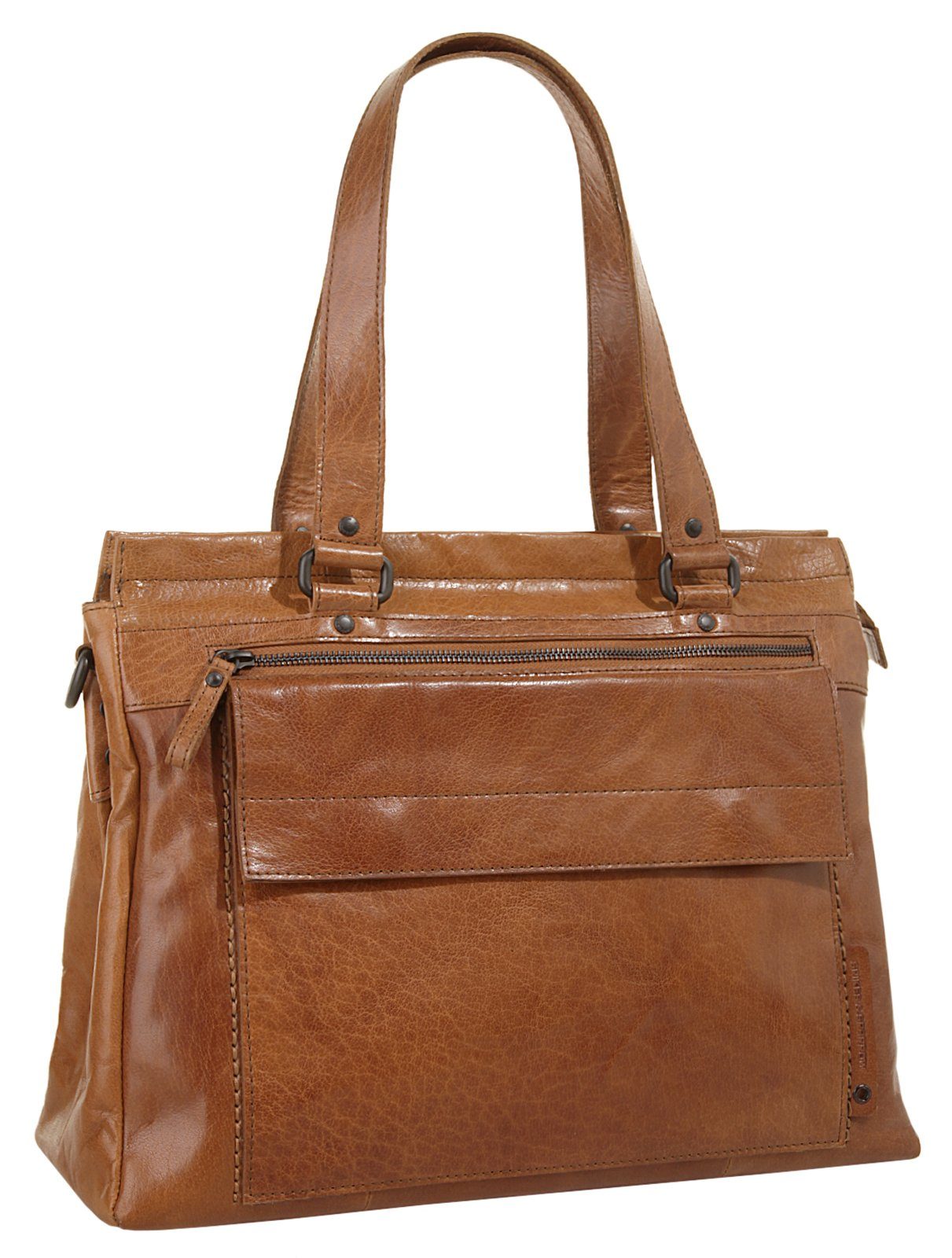 Spikes & Sparrow Shopper LAPTOP SHOULDERBAG, echt Leder