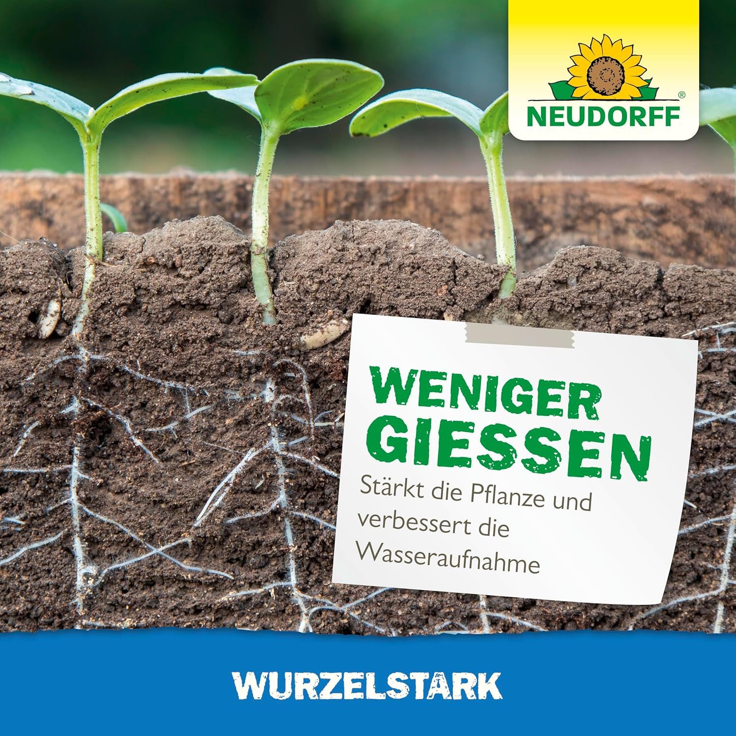 Neudorff Pflanzenstärkungsmittel Wurzelstark 36 g, Bodenhilfsstoff mit Mykorrhiza, 4 Portionsbeutel à 9 g, Mit Mykorrhiza-Pilzen zur Erweiterung des Wurzelnetze – Bild 4 von 4