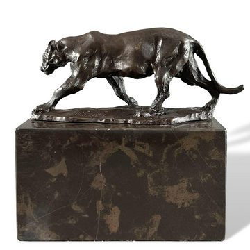 Aubaho Skulptur Bronzefigur Panther Leopard Puma Replik Kopie nach Louis-Albert Carvin