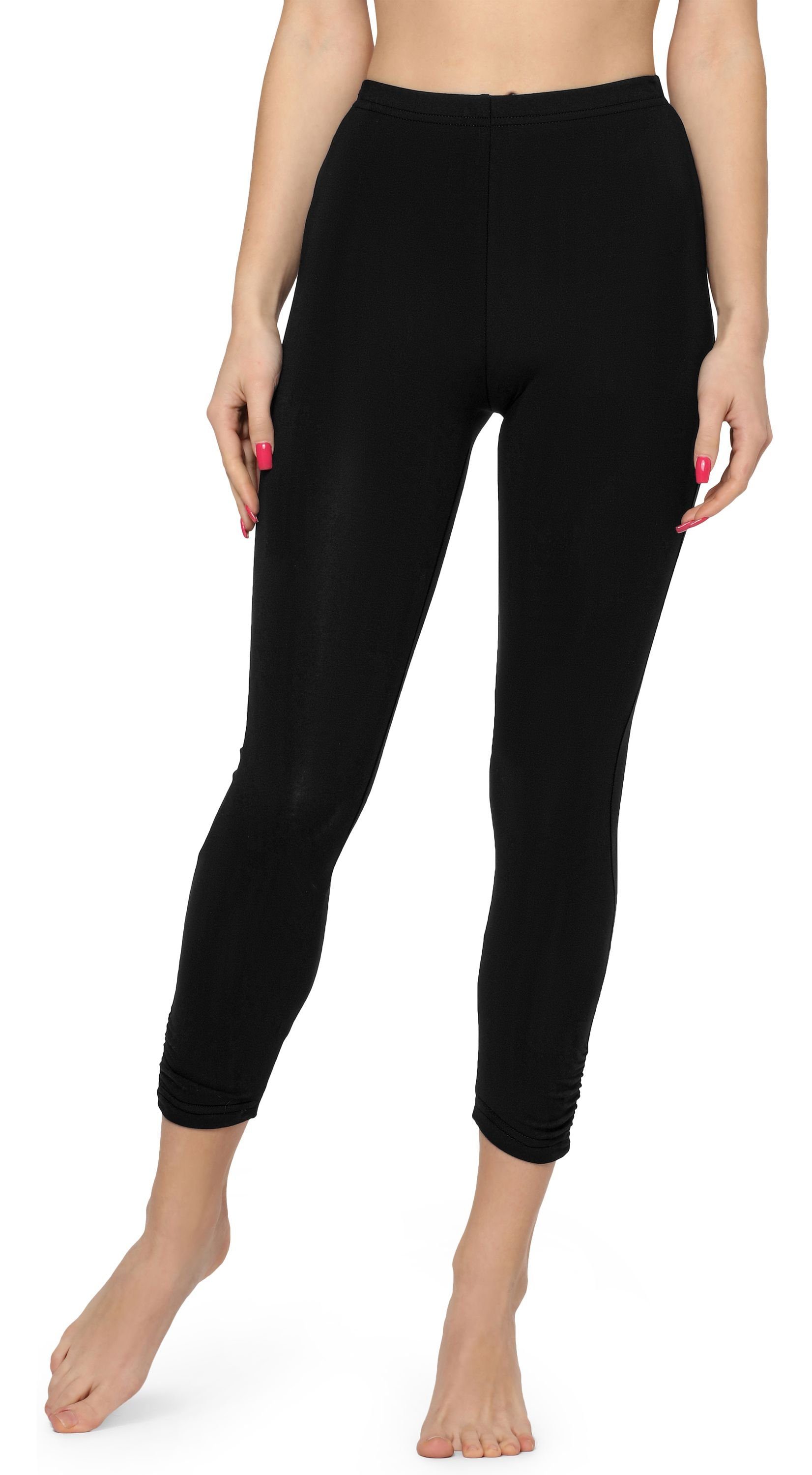 Merry Style Leggings Damen 7/8 Leggings mit Falten MS10-424 (1-tlg) elastischer Bund