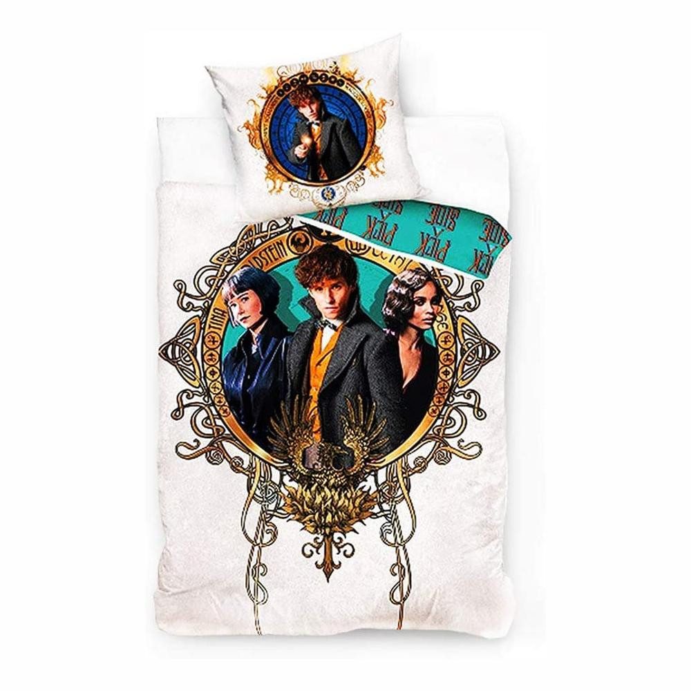 Carbotex Kinderbettwäsche Phantastische Tierwesen Fantastic Beasts - Bettwäsche 140x200cm, 100% Baumwolle