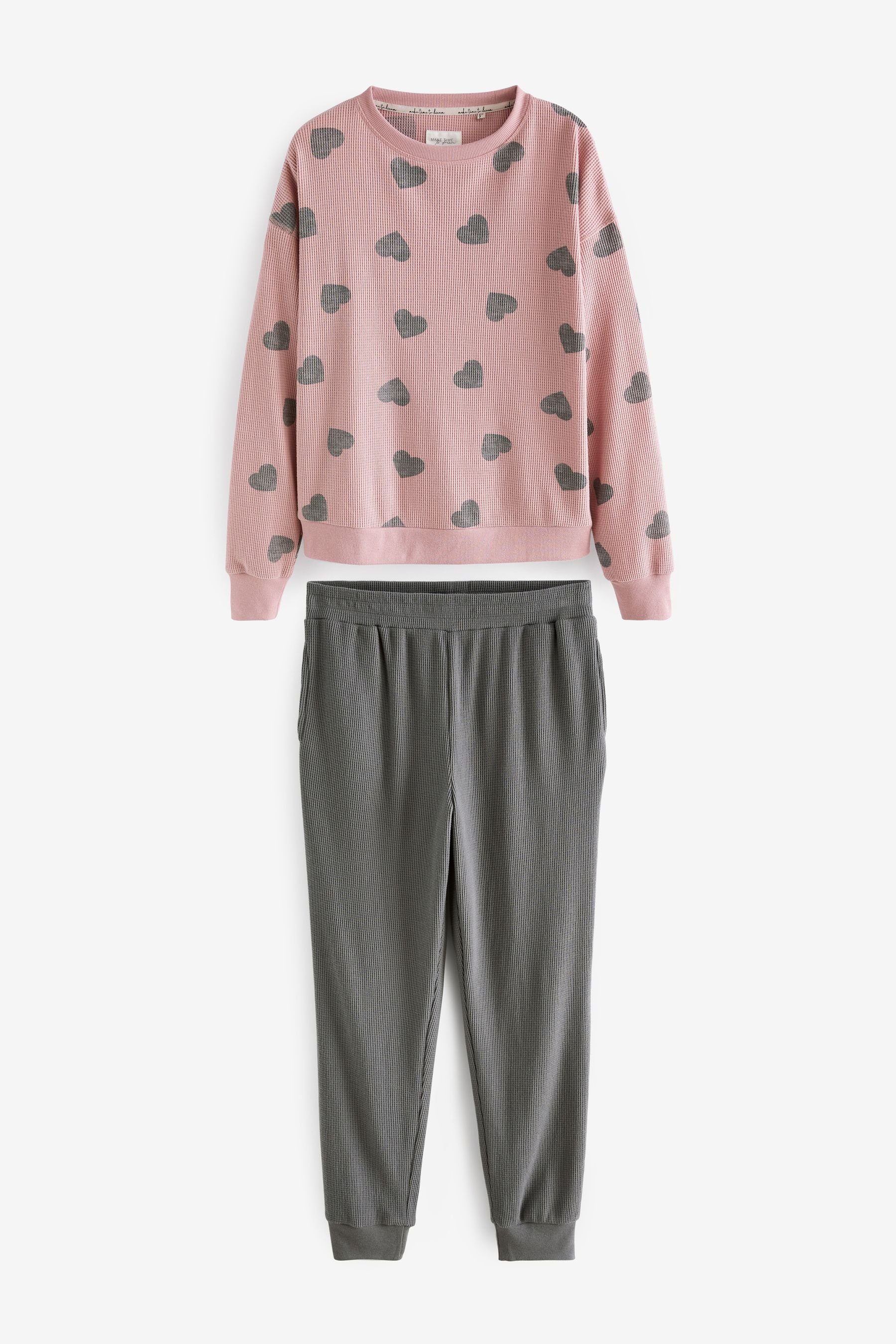 Next Pyjama Langarm-Schlafanzug mit Waffelstruktur (2 tlg)