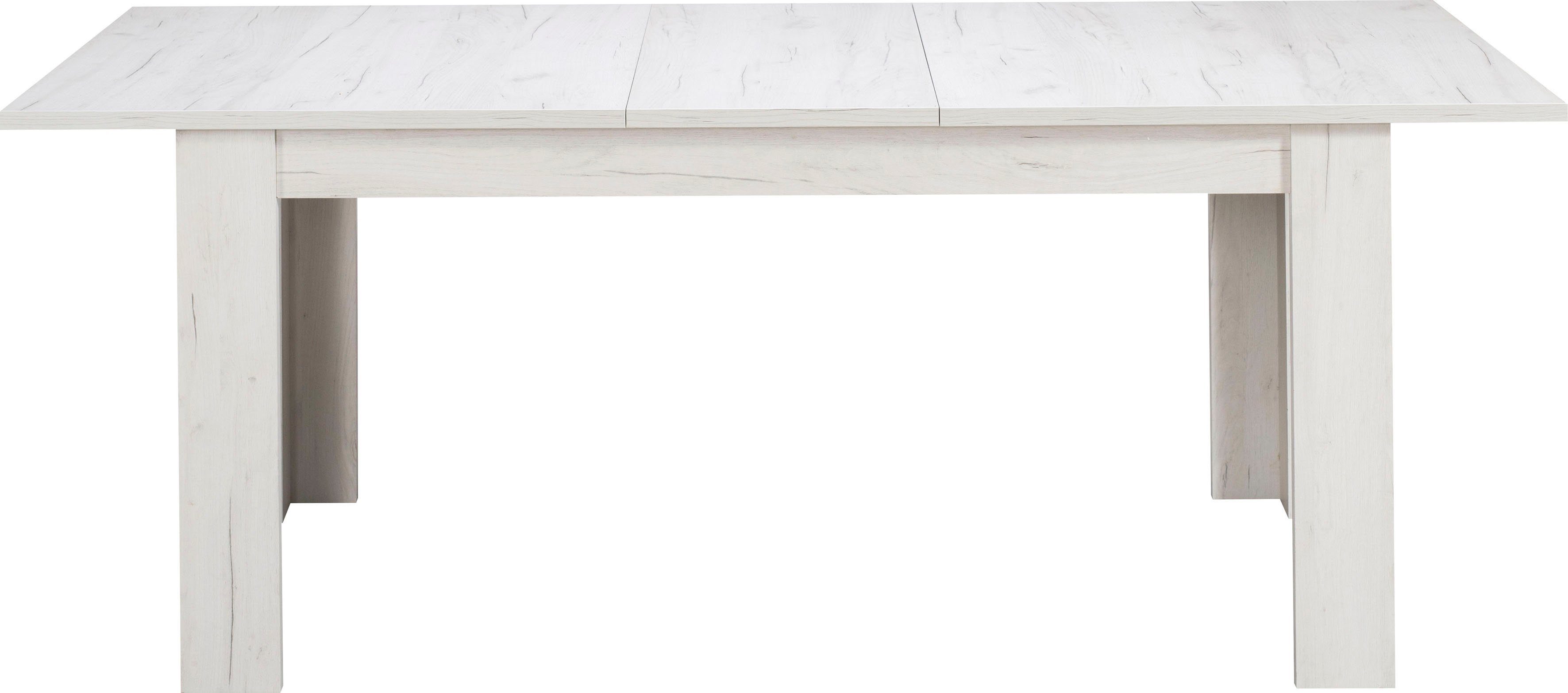 INOSIGN Esstisch Oscar, Verlängerbar durch Einlegeplatte (40cm)