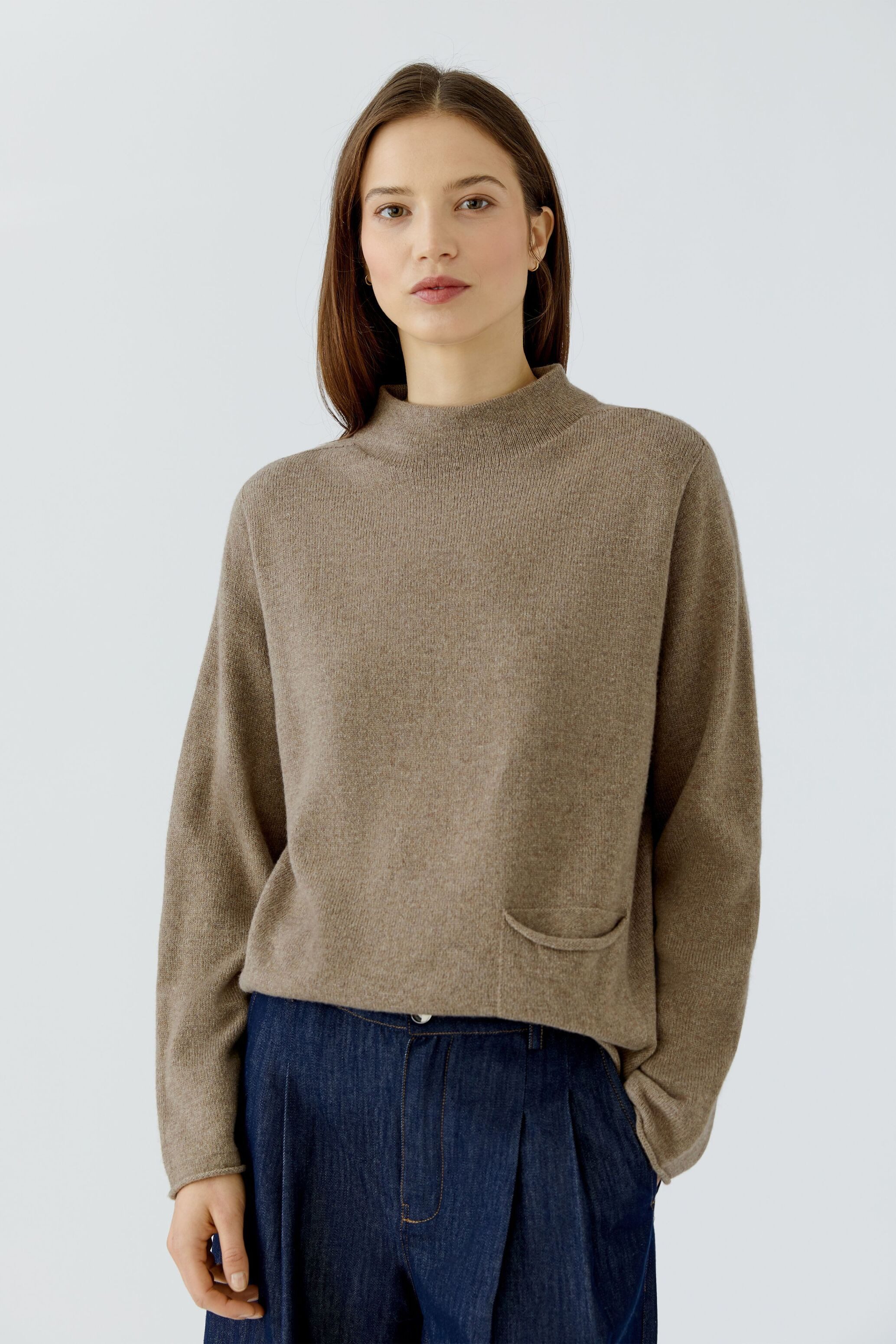 Oui Rollkragenpullover Lässig geschnitten