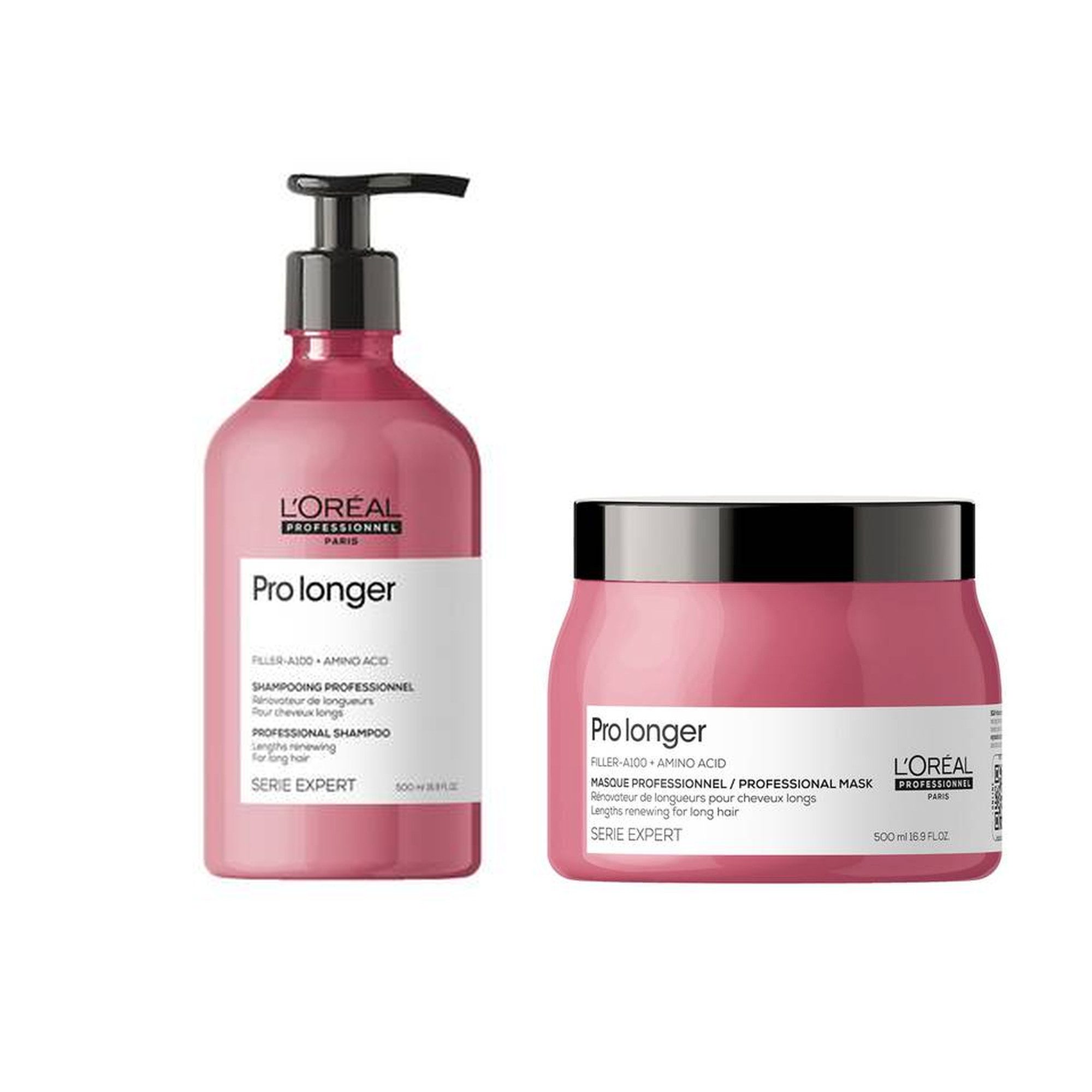L'ORÉAL PROFESSIONNEL PARIS Haarstyling-Liquid L'Oréal Pro Longer Shampoo Maske Set 1000 ml, 2-tlg., Haargel - Paste