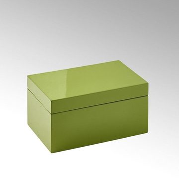 Lambert Aufbewahrungsbox LAMBERT Lackbox Tama MDF Grün Rechteckig (20cm)