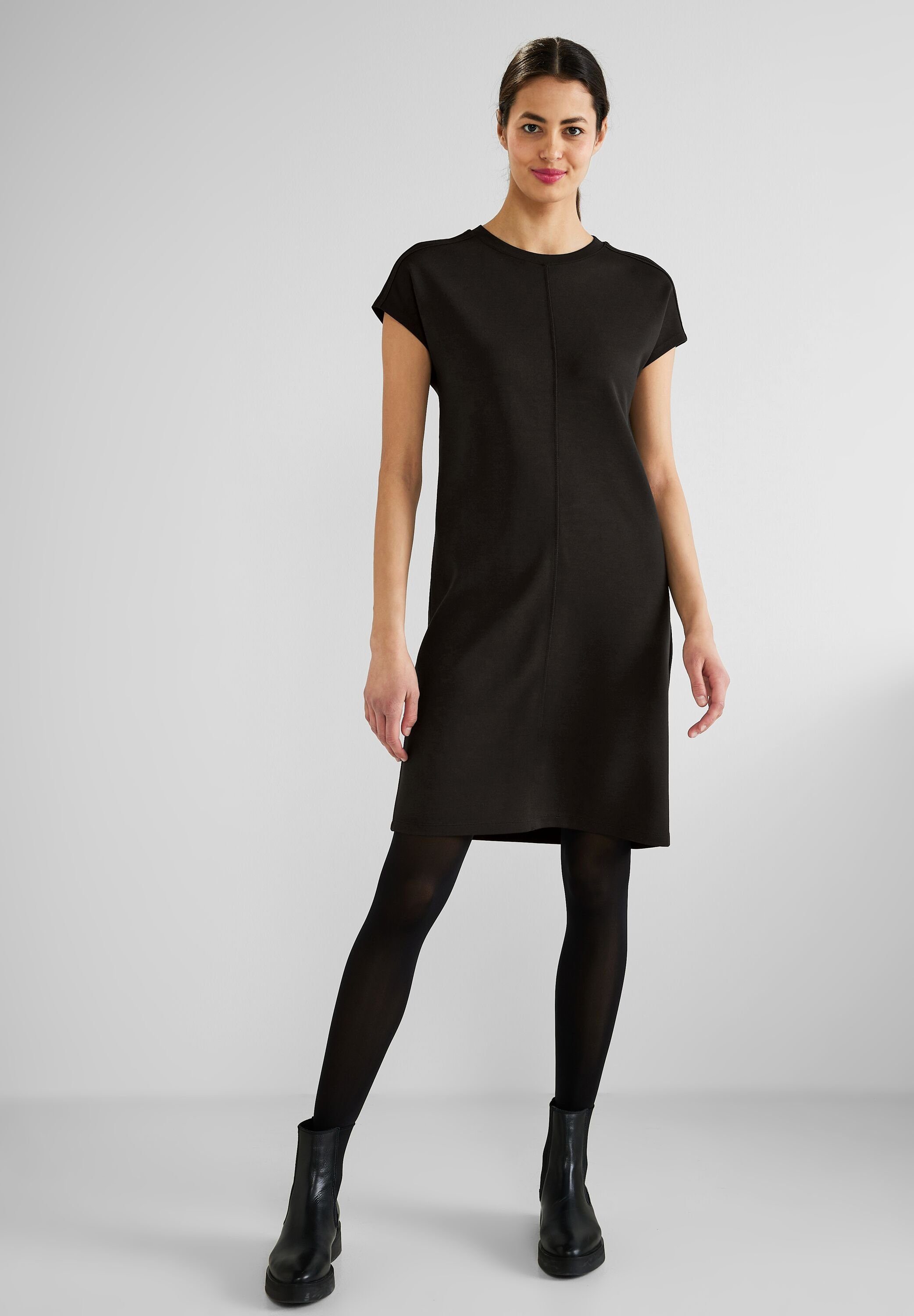 STREET ONE Jerseykleid in Unifarbe Black | Jerseykleider