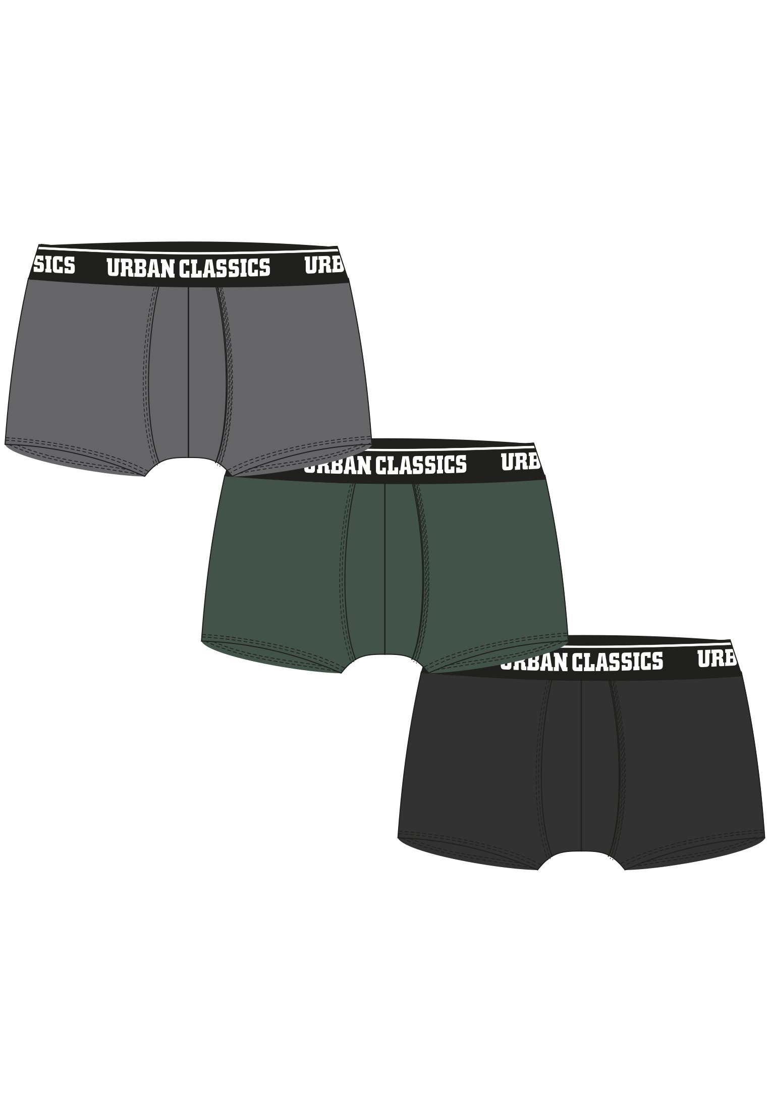 URBAN CLASSICS Boxershorts Urban Classics Herren Boxer Shorts 3-Pack (1-St)
