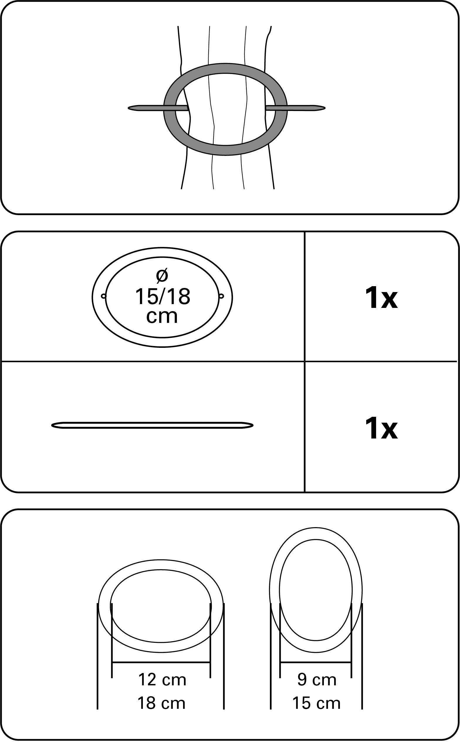 GARDINIA Dekoklammer Dekoring Oval, Kunststoff, (1-St), zum Drapieren