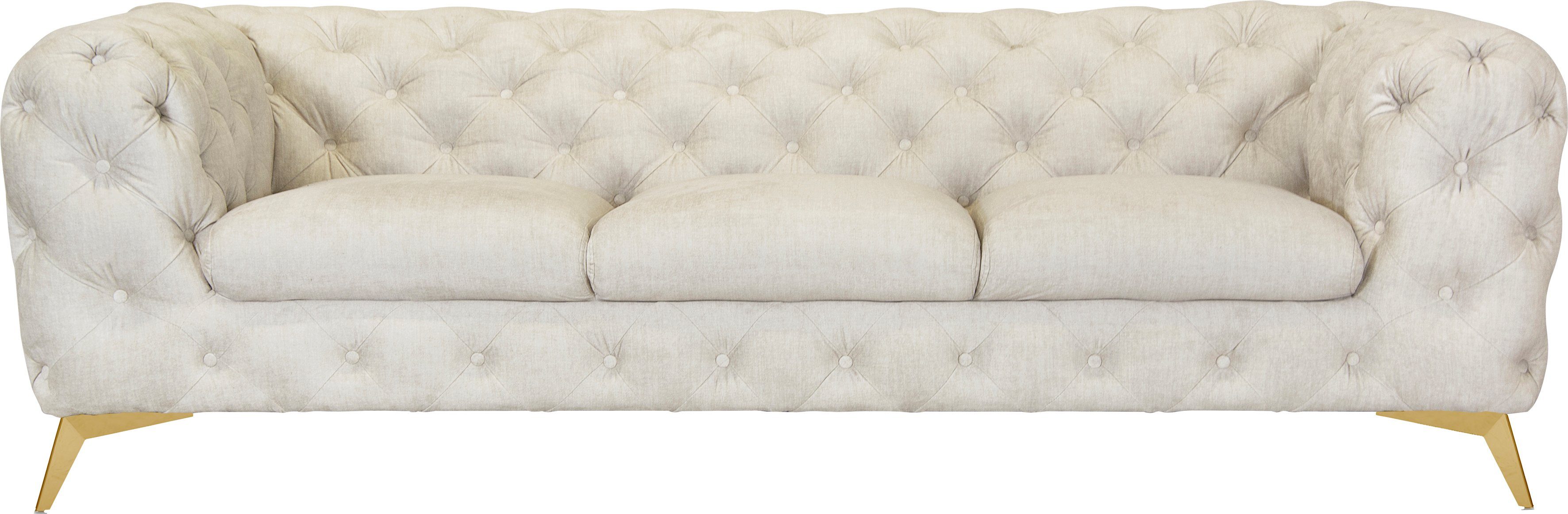 Home affaire Chesterfield-Sofa Glynis, aufwändige Knopfheftung, moderne Chesterfield Optik, Fußfarbe wählbar