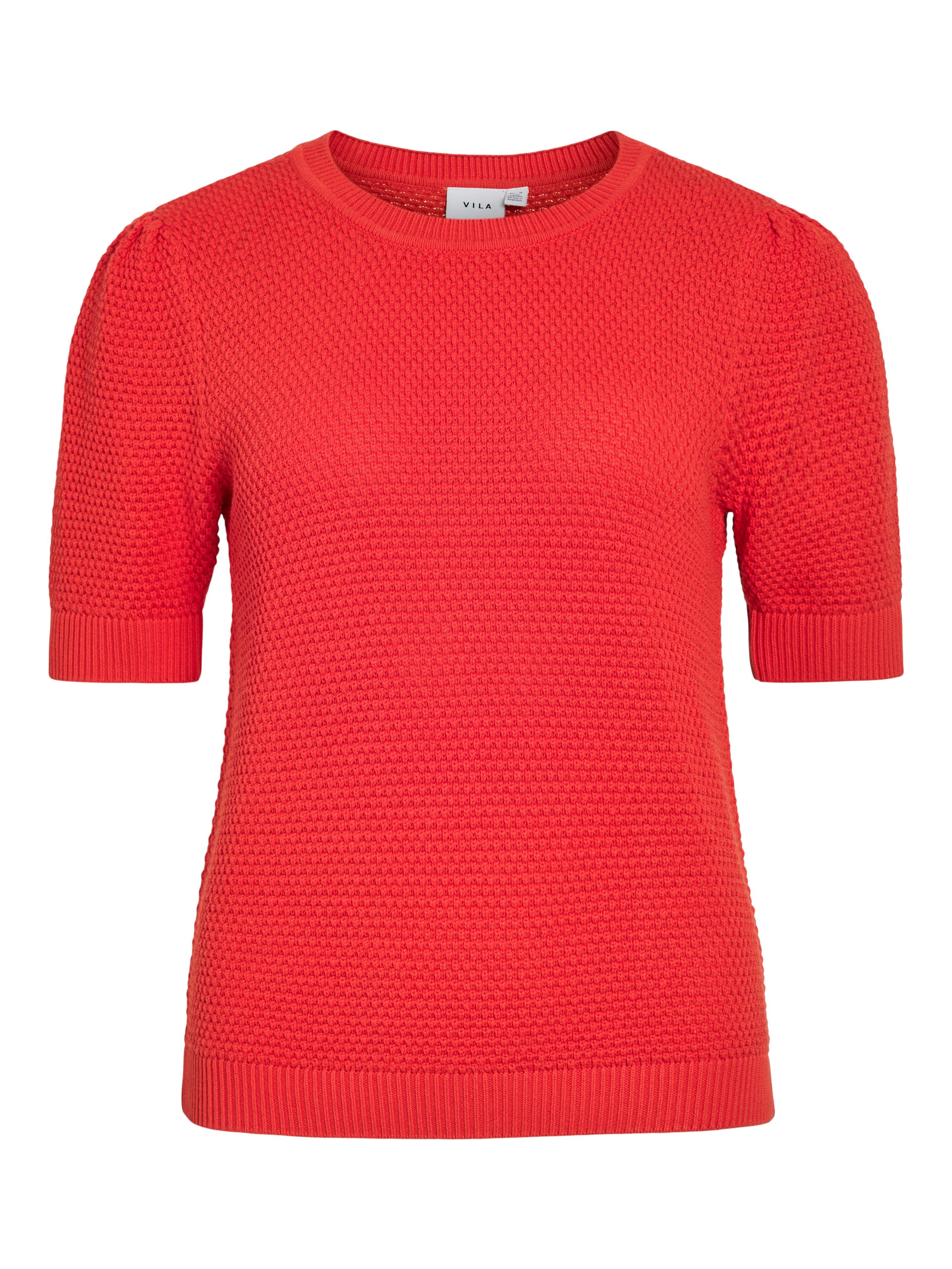 Kurzarmpullover VIDALO O-NECK S/S KNIT TOP - NOOS