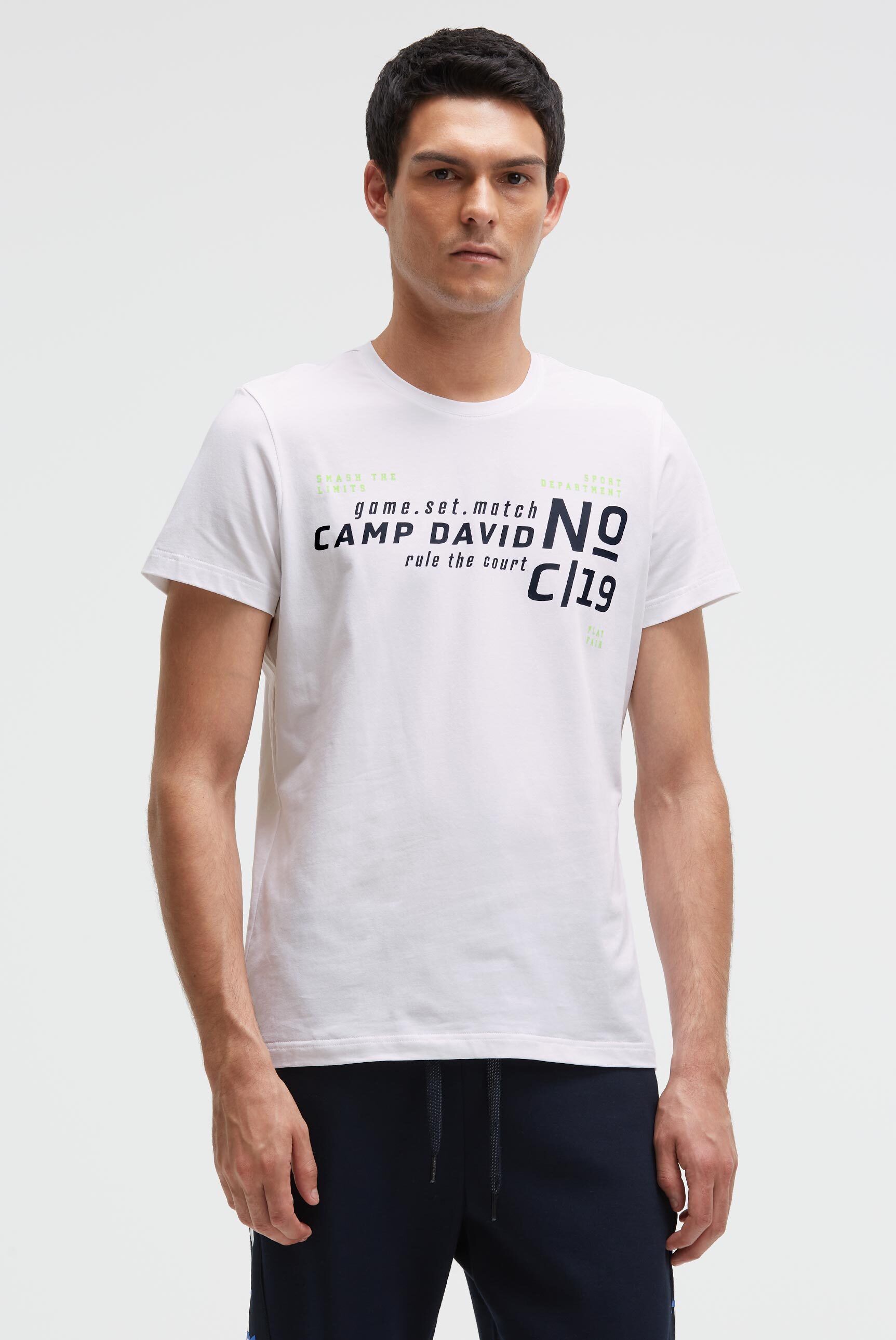 CAMP DAVID Rundhalsshirt mit reflektierenden Details