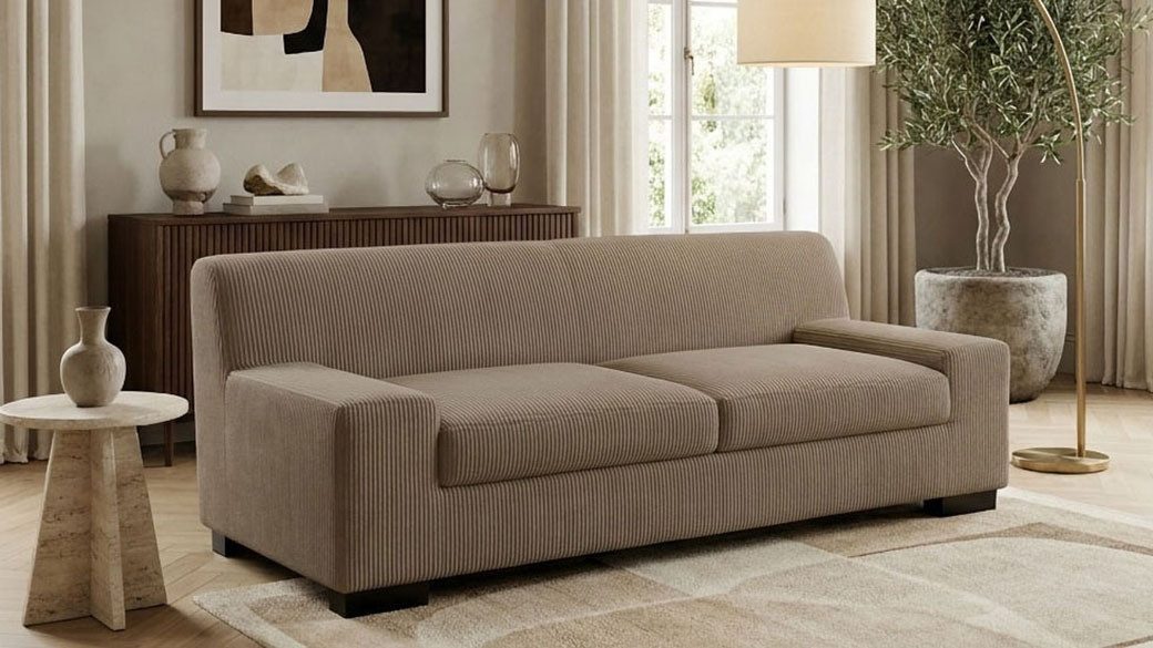 OTTO home 2-Sitzer Faxxe 194 x 85 cm, bequem, modern & zeitlos, mittelfeste Polsterung, aus haustierfreundlichem Pet Friendly Cord