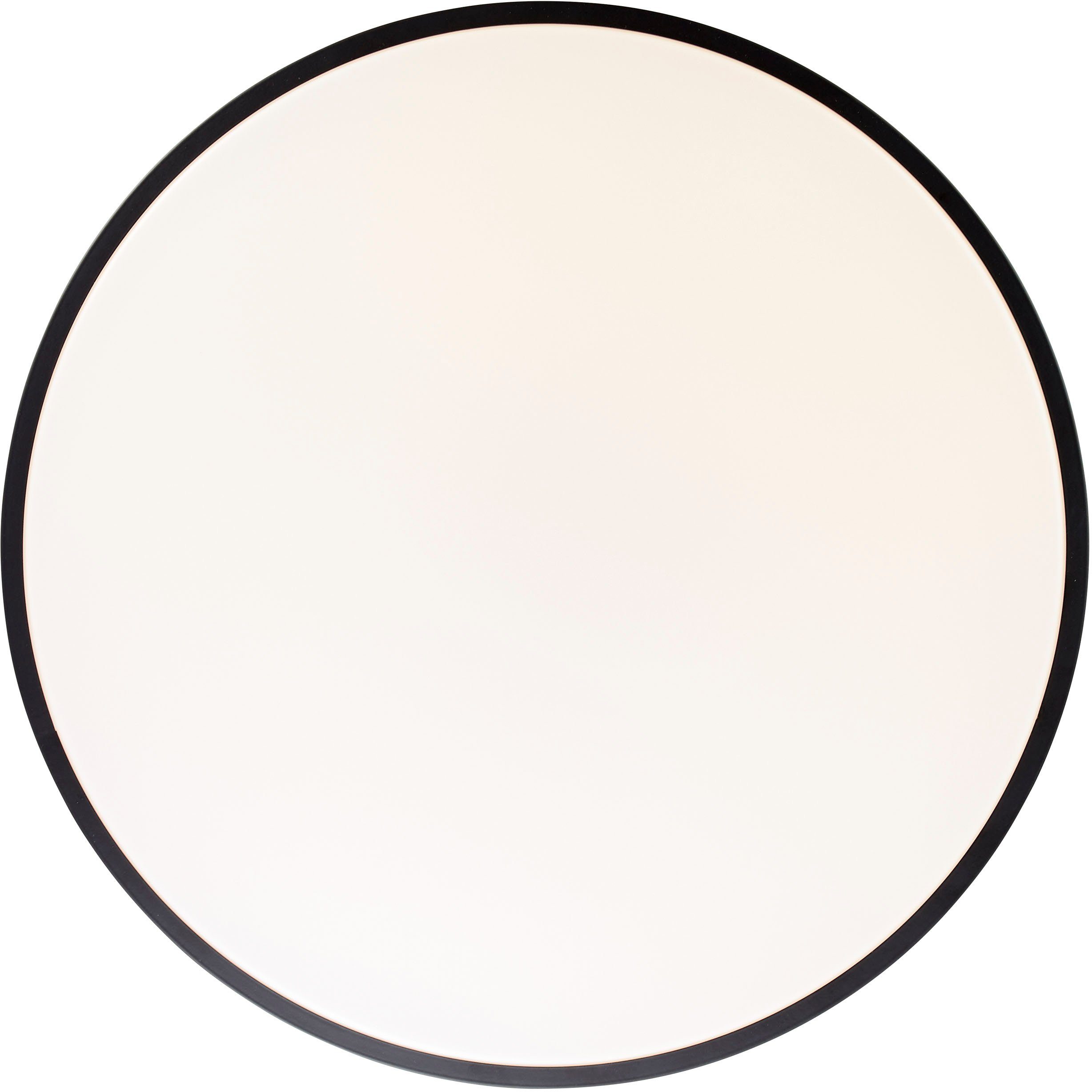 BreLight LED Wandleuchte Slimline, CCT - über Fernbedienung, Dimmfunktion, Nachtlichtfunktion, Timerfunktion, LED fest integriert, warmweiß - kaltweiß, D 50 cm, 3800 lm, 3000-6500 K, CCT, dimmbar, Metall, schwarz/weiß