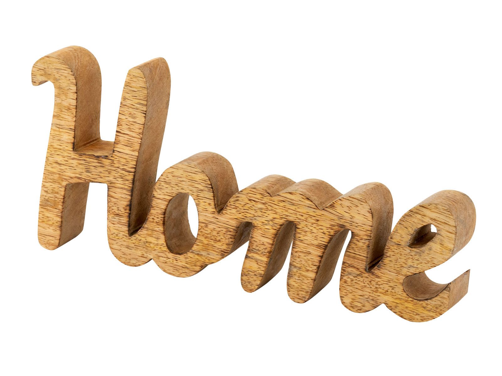 Deko-Schriftzug Holzfigur Schriftzug Home B28x12cm Dekoschrift Mangoholz massiv