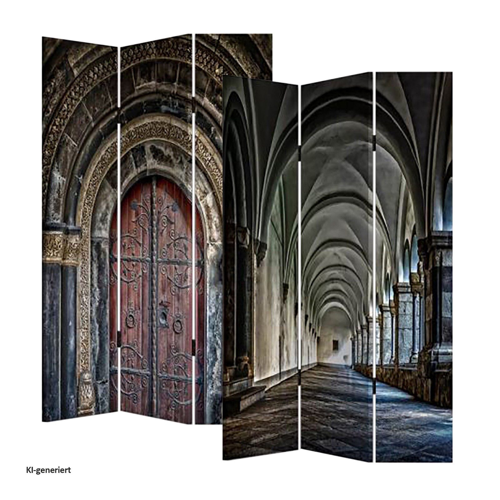 HTI-Line Paravent Paravent Architektur (Stück, 1 St., 1 Paravent), Raumteiler Sichtschutz Trennwand