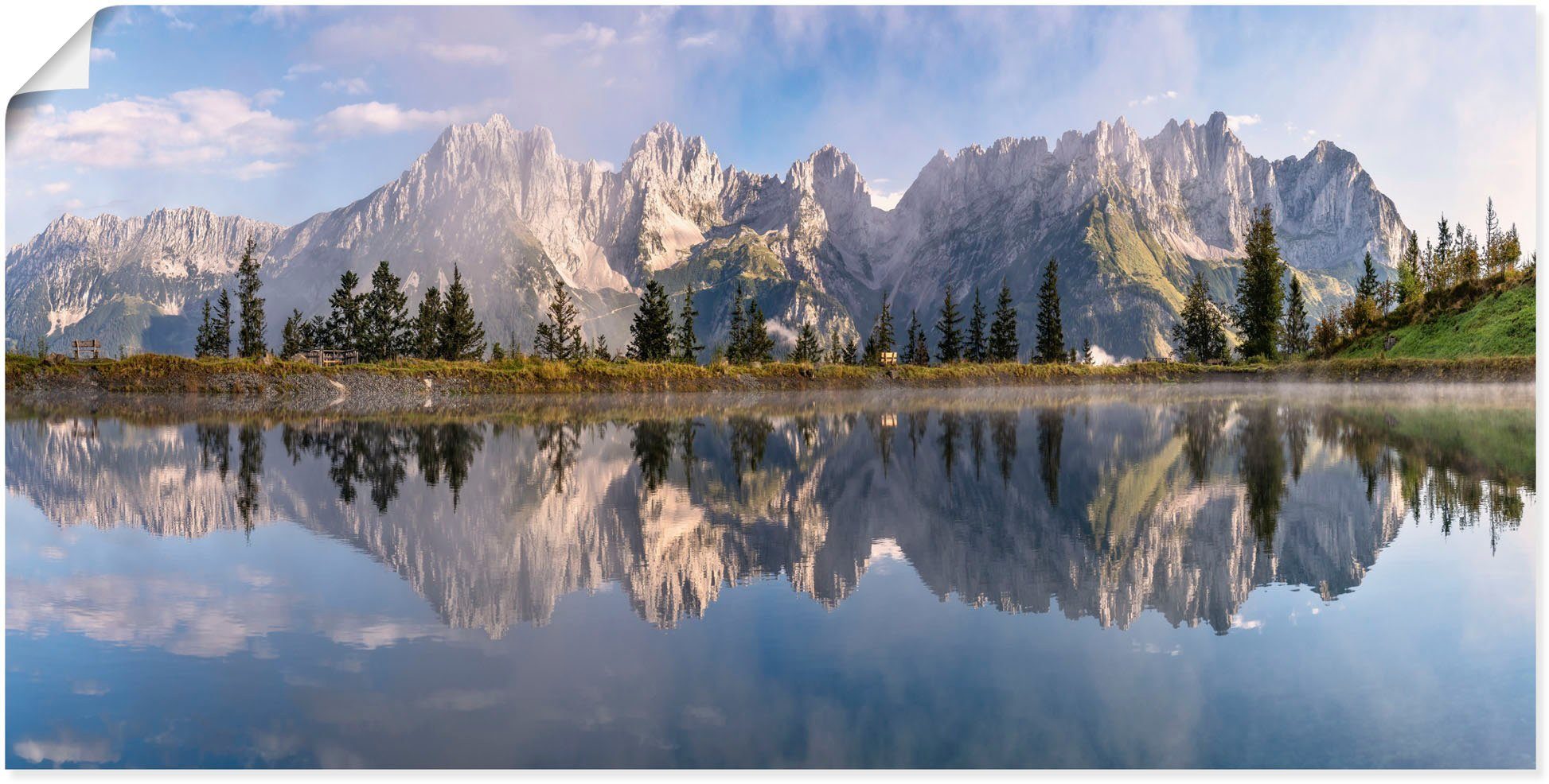 Artland Wandbild Wilder Kaiser in Tirol, Bilder von Europa (1 St), als Alubild, Leinwandbild, Poster in verschied. Größen
