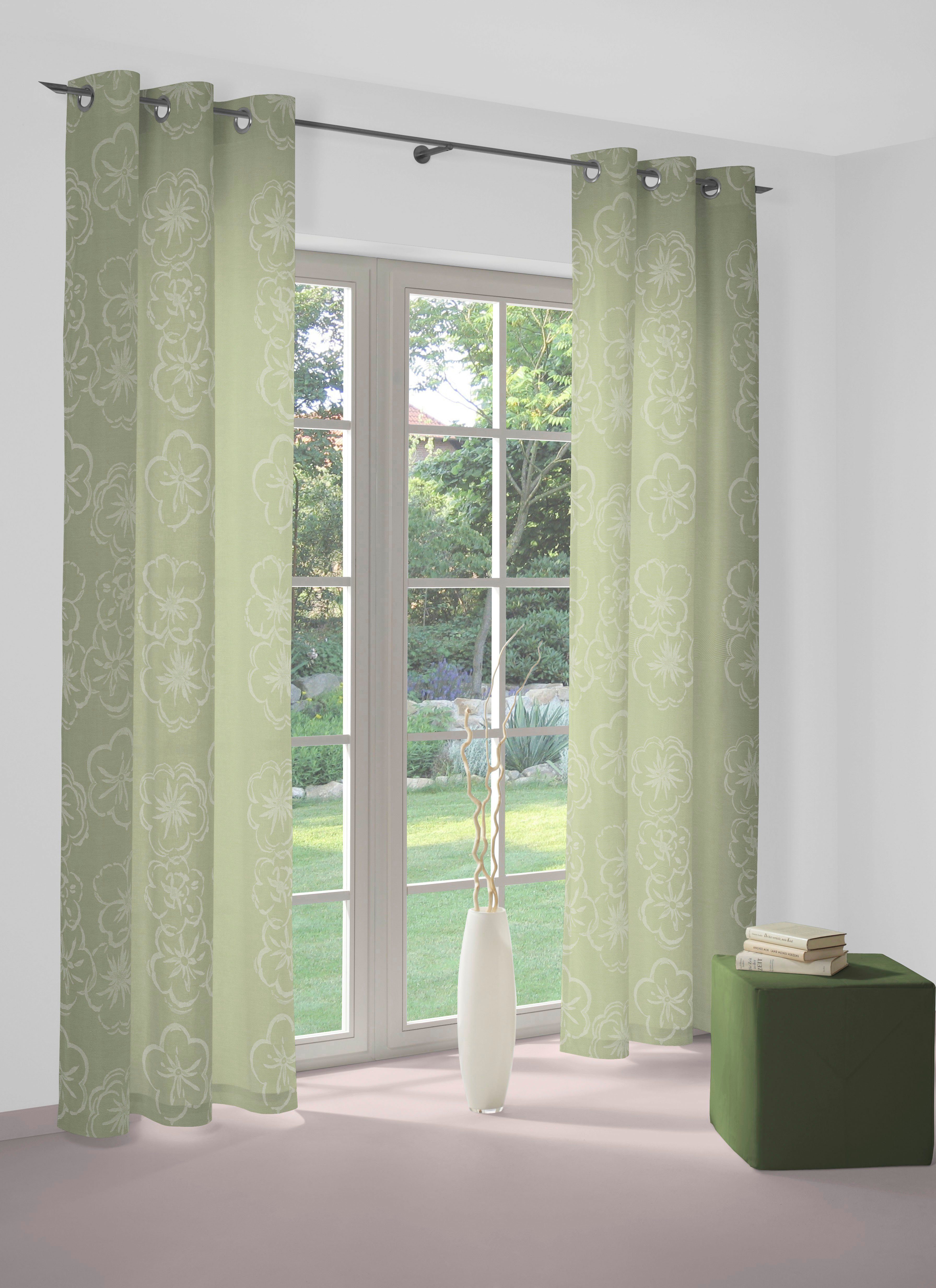 Vorhang Dangard, Wirth, Ösen (1 St), blickdicht grün