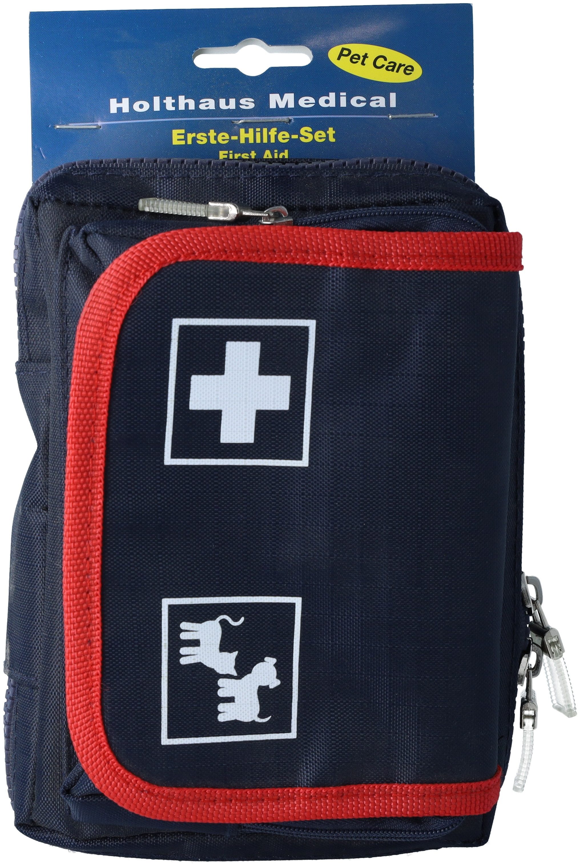 Holthaus Medical Erste-Hilfe-Set Erste Hilfe Set Haustier "Pet Care" für Kleintiere, (Wundversorgung bei Tieren, 28 St), Verbandmaterial, Zeckenzange & Erste-Hilfe-Anleitung