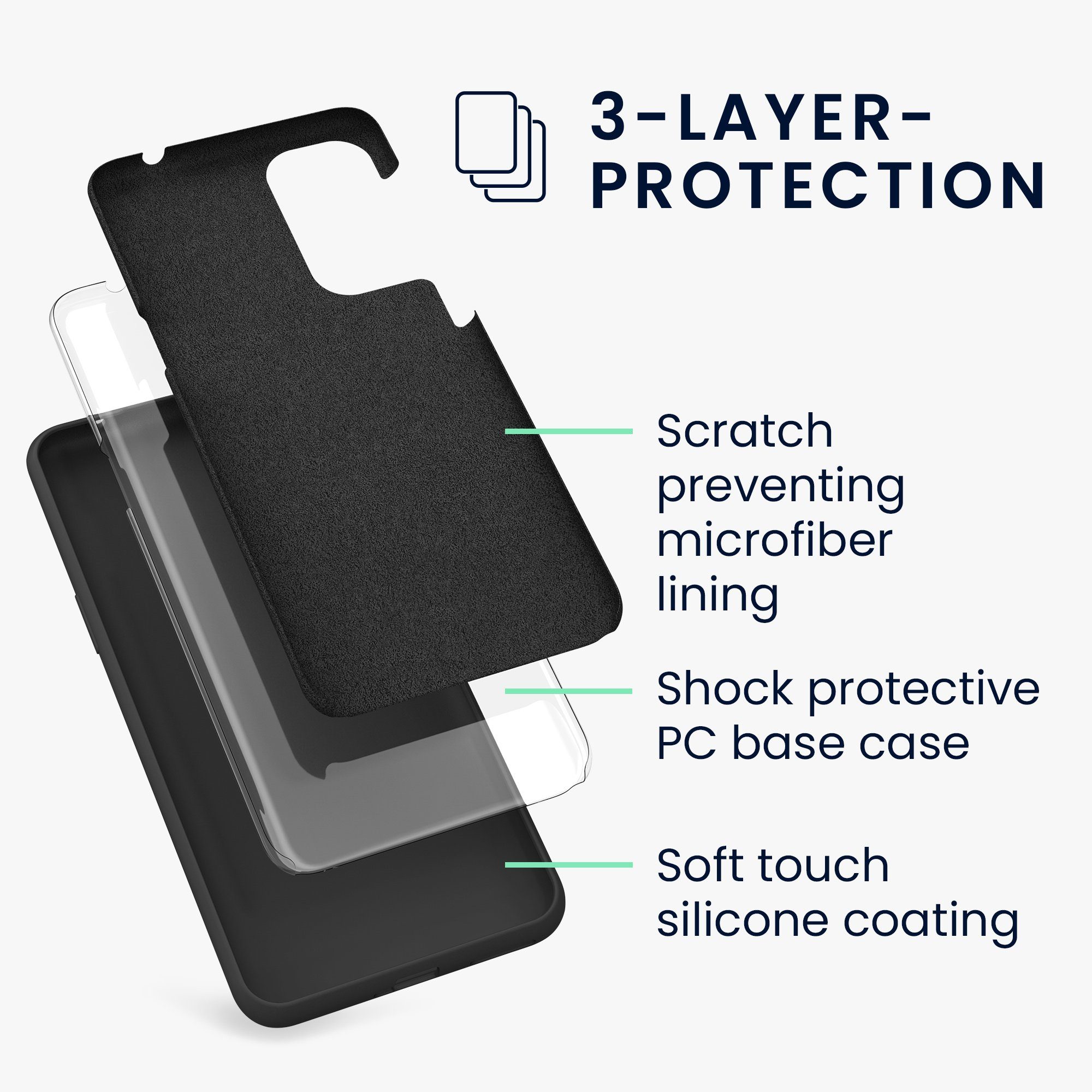 kwmobile Handyhülle Handyhülle für OnePlus Nord 2 5G Hülle, Weiches Handy Silikon Case - Schutzhülle Cover