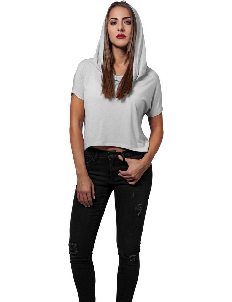 URBAN CLASSICS T-Shirt Short Viscose Hoody (1-tlg) mit Kapuze, Der leichte  Stoff aus 100% Viskose fällt luftig
