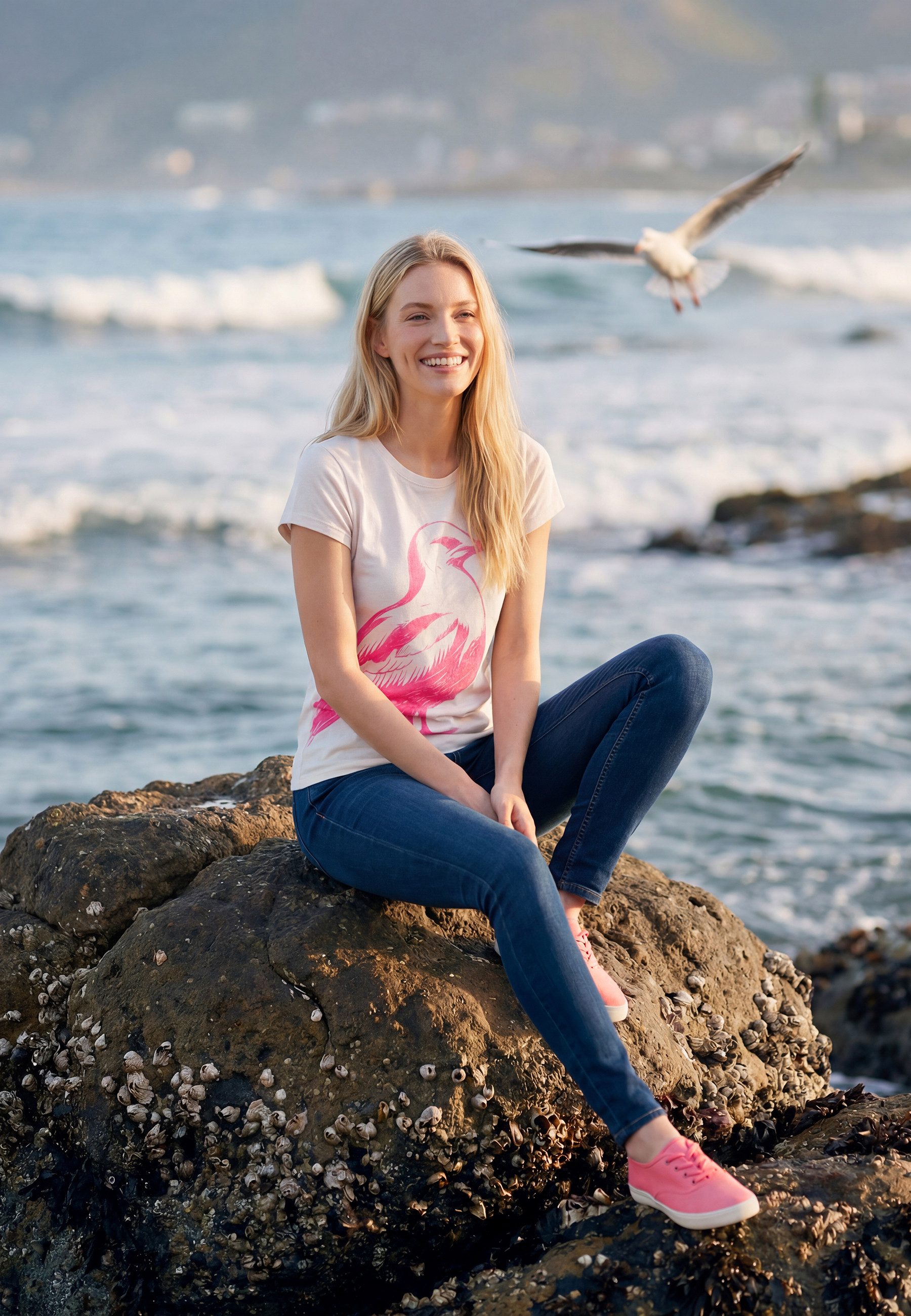 T-Shirt ABBELDWATSCH Damen Relaxed-Fit