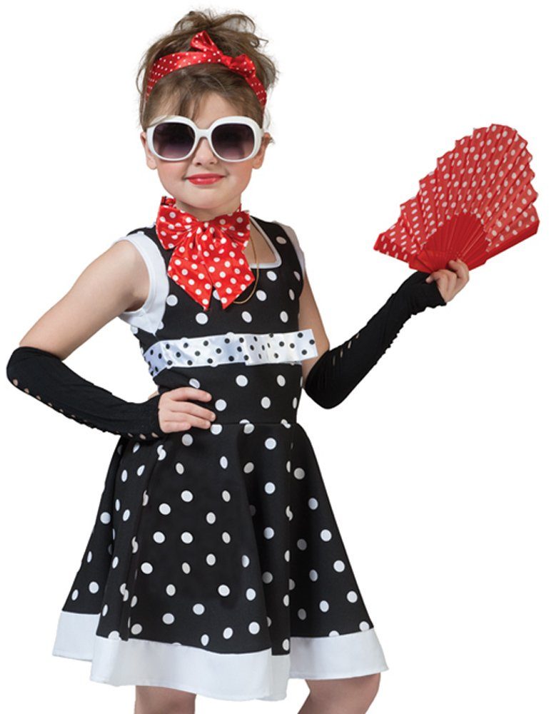 Funny Fashion Kostüm »Retro Kostüm Dolly für Mädchen - Rockabilly 50er 60er  Jahre Kleid für Kinder«